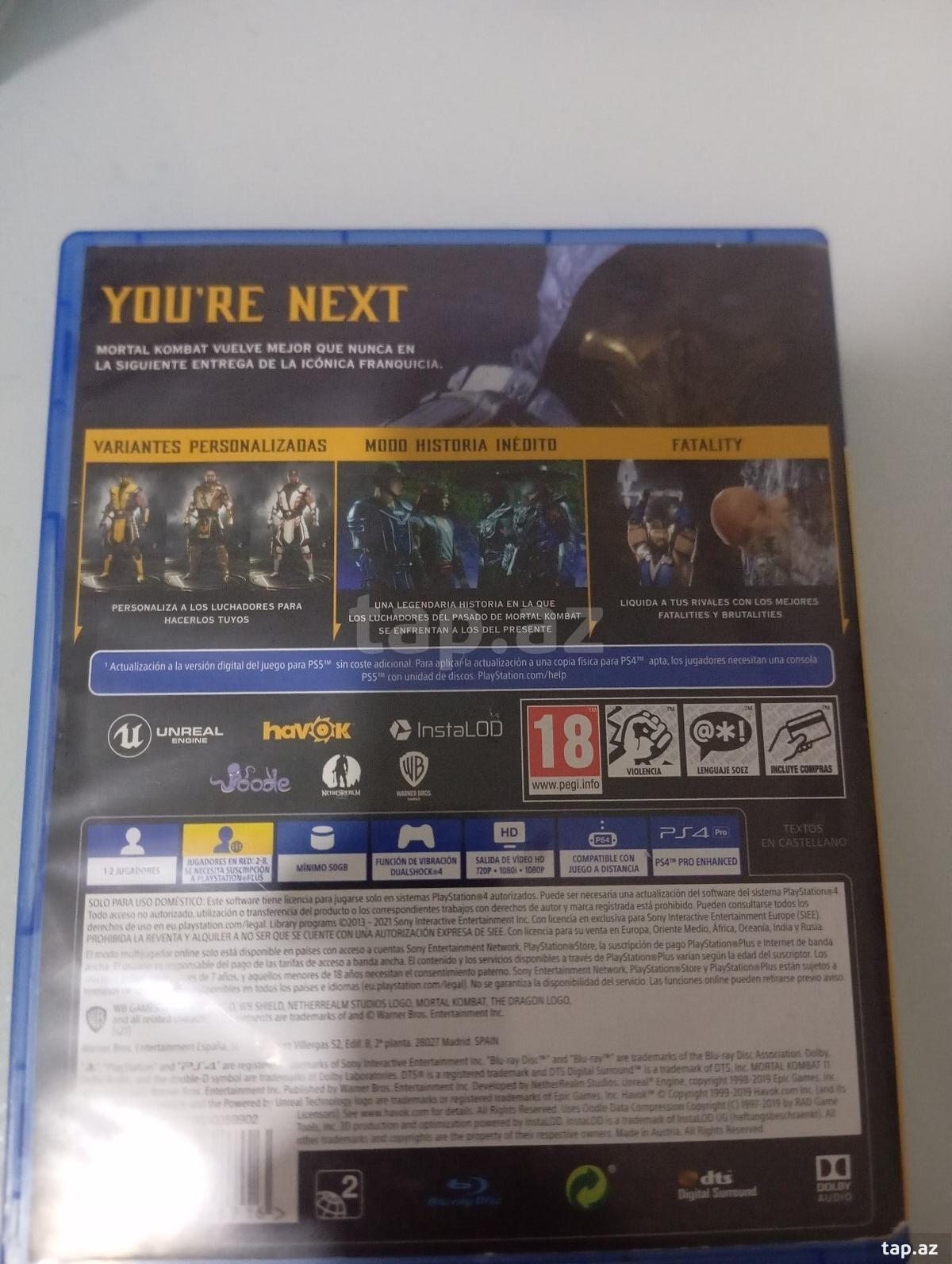 PS4 üçün Mortal kombat 11 oyun diski  (2)
