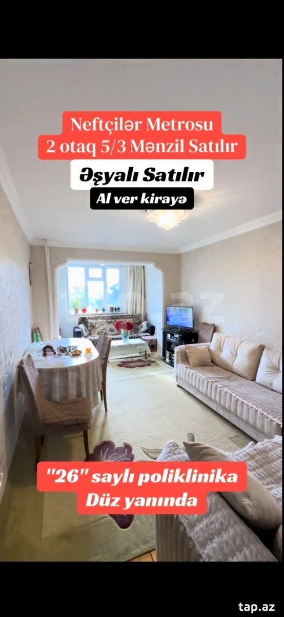 2-otaqlı mənzil, Nizami r., 55 m² (2)