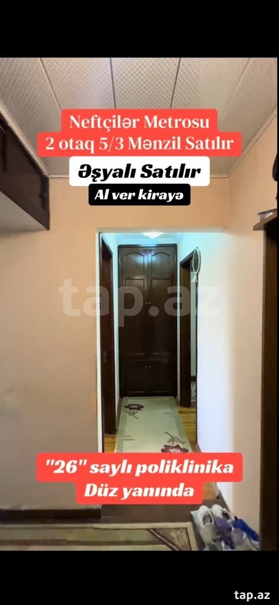 2-otaqlı mənzil, Nizami r., 55 m²