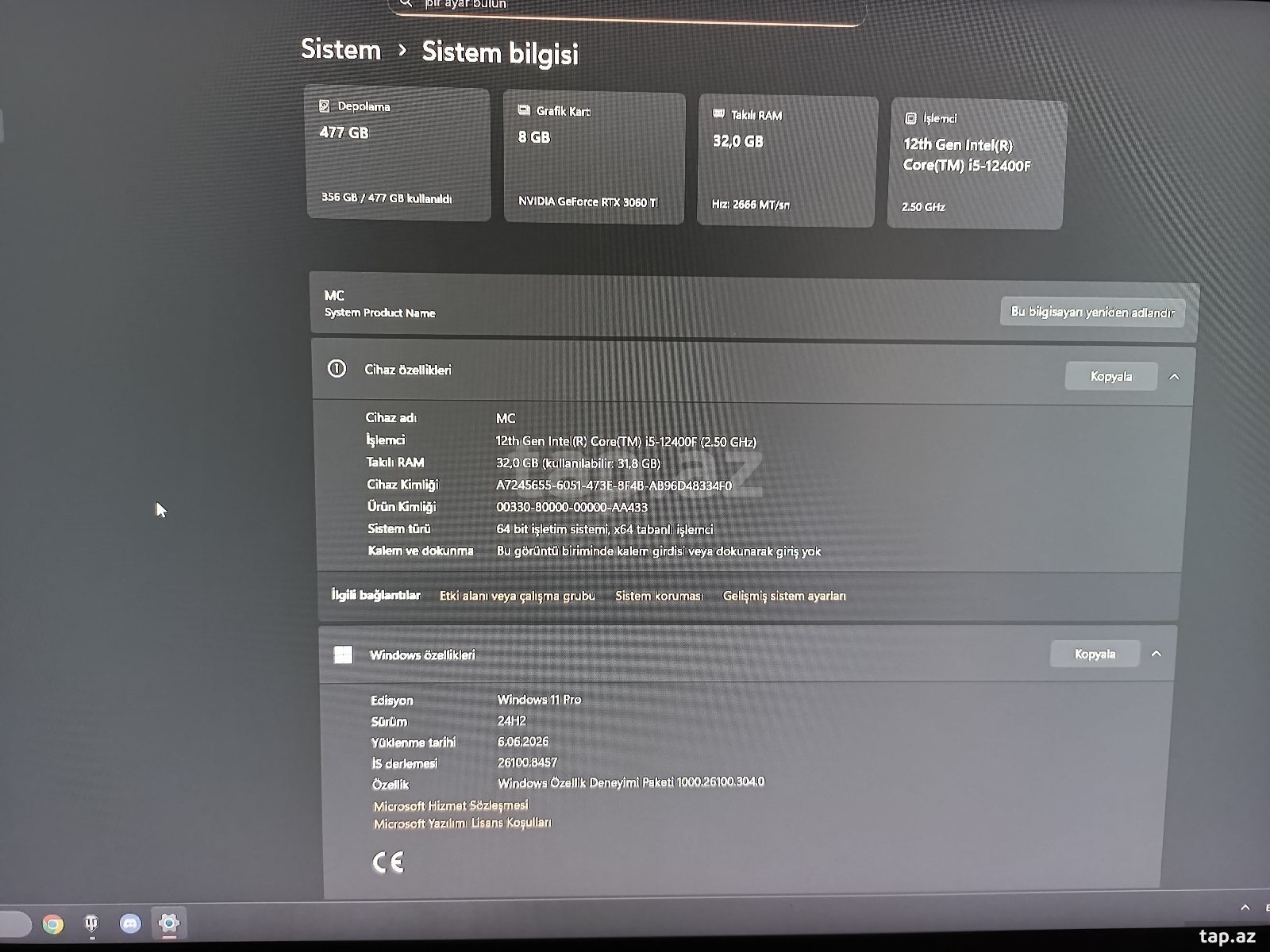Masaüstü kompüter Gaming PC (2)