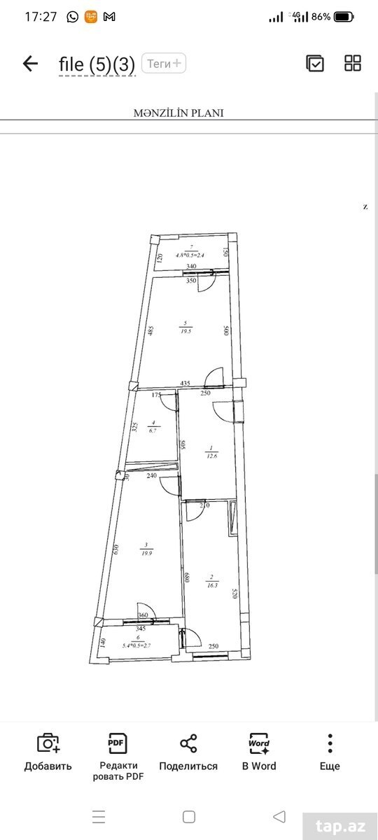 2-otaqlı yeni tikili, Həzi Aslanov m., 92 m² (12)