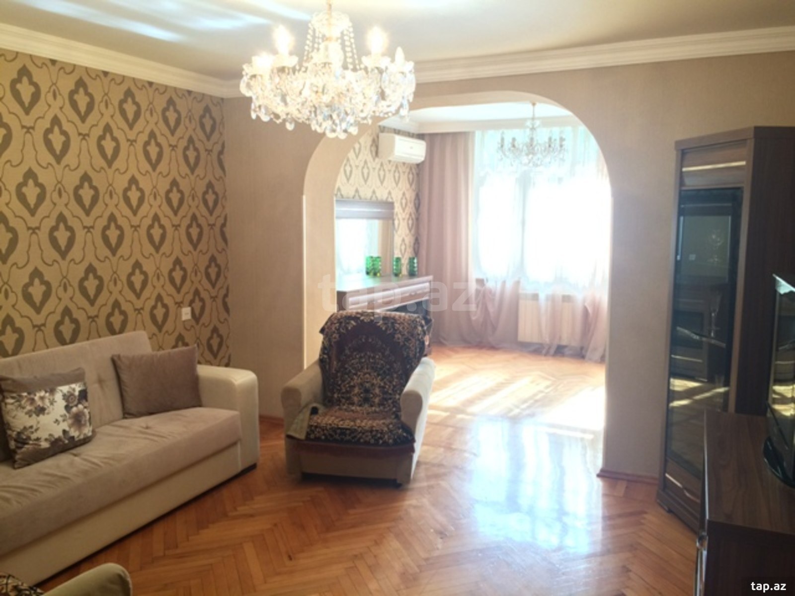 2-otaqlı mənzil kirayə verilir, N.Nərimanov pr., 75 m²