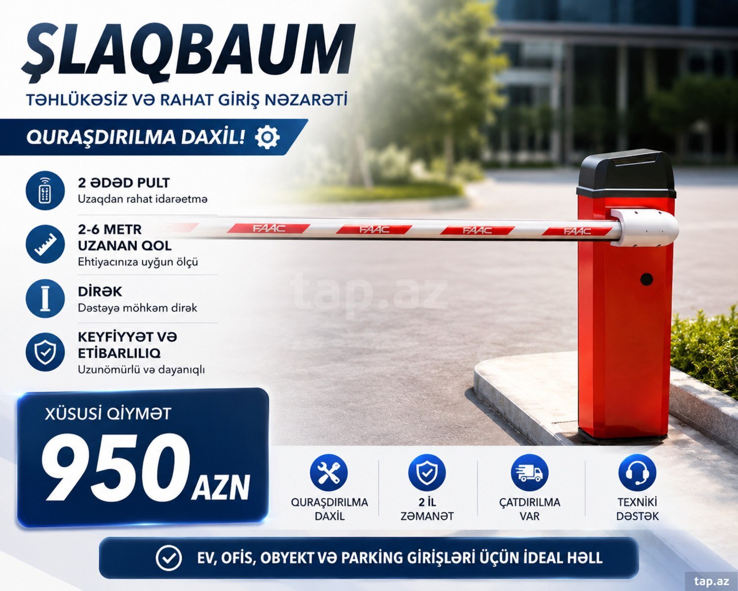 Şlaqbaum quraşdırılması