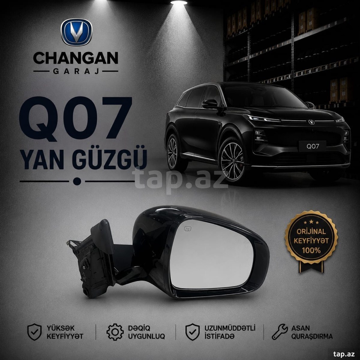 Changan Qiyuan Q07 yan güzgü sağ tərəfi