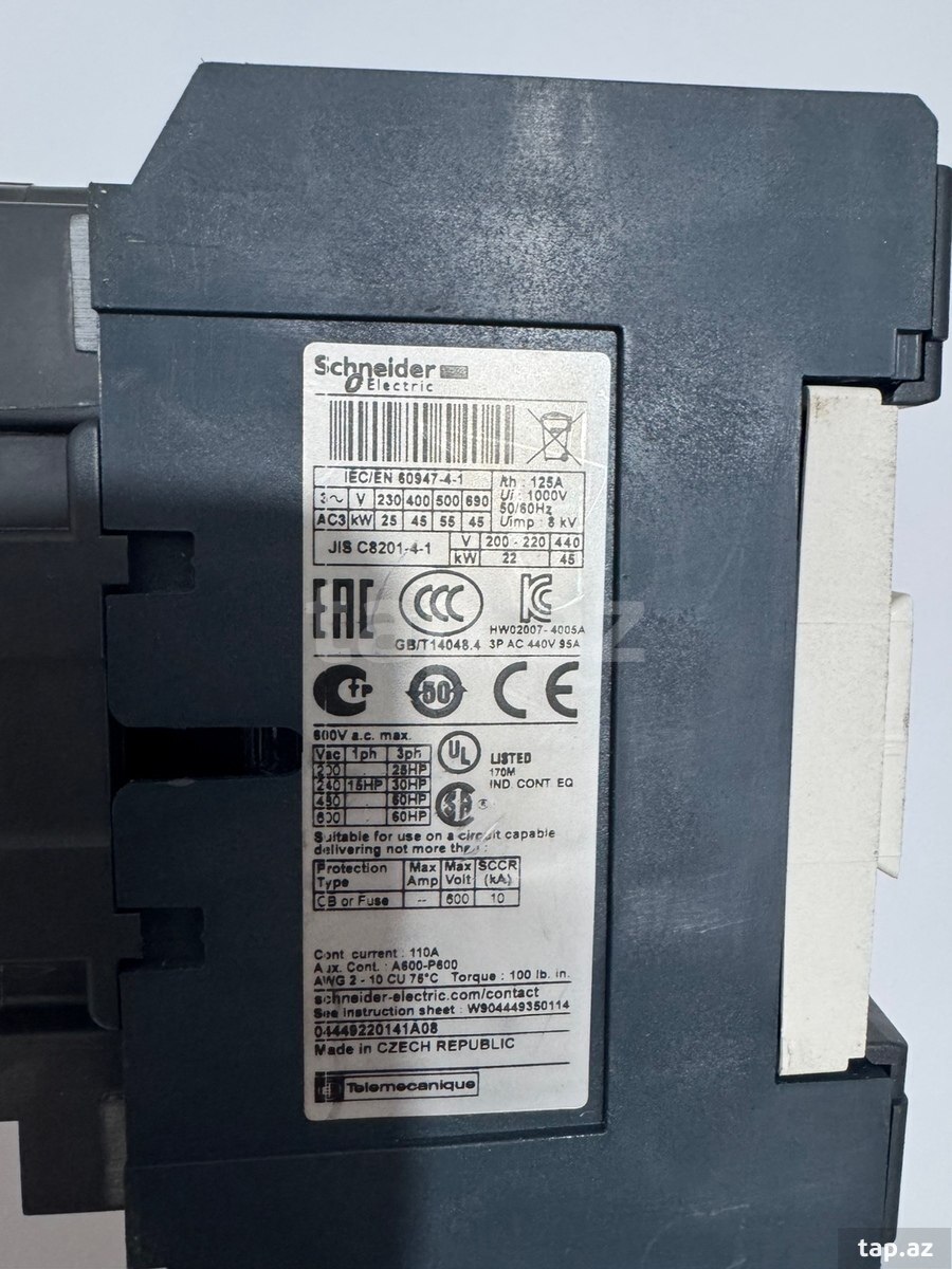 Schneider LC1D95 tənzimləyicisi (4)