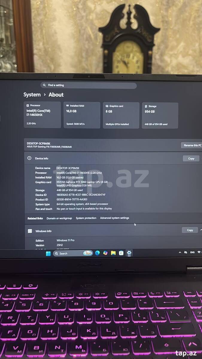 Asus RTX5060lı Gaming laptop (6)