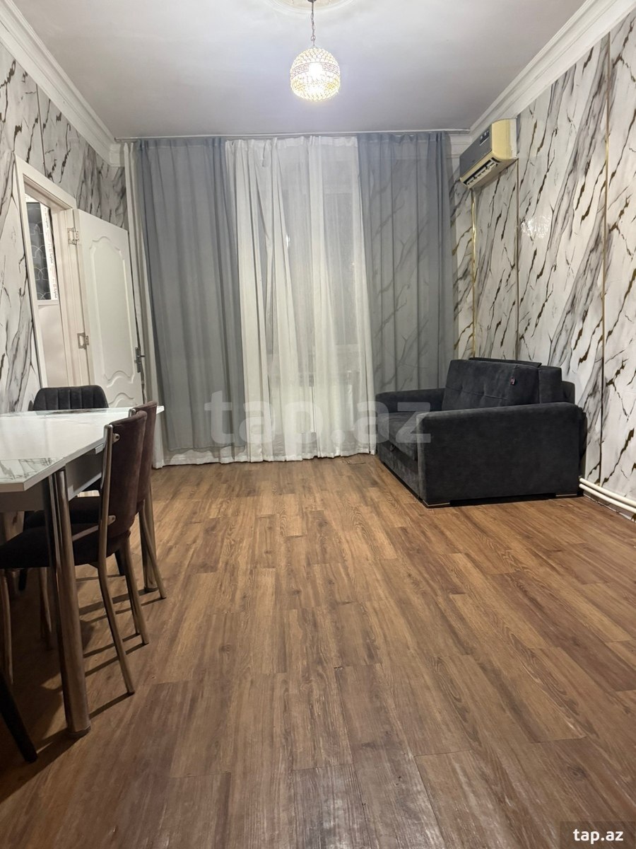 2-otaqlı mənzil kirayə verilir, Memar Əcəmi m., 45 m²