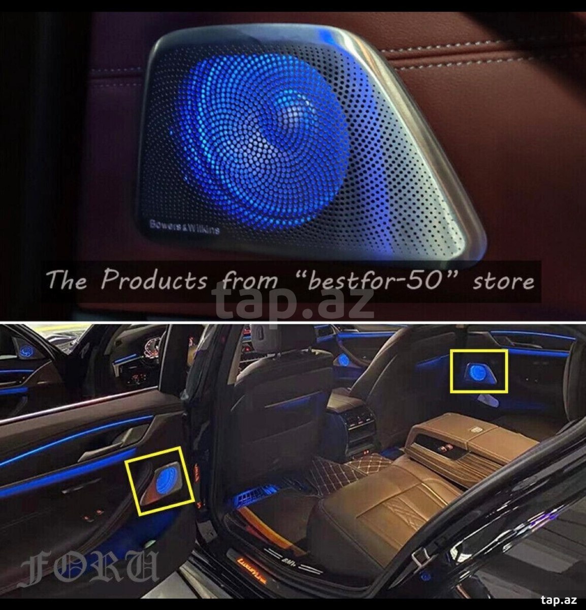 BMW G30 Bowers & Wilkins işıqlı dinamik üzlükləri (4)