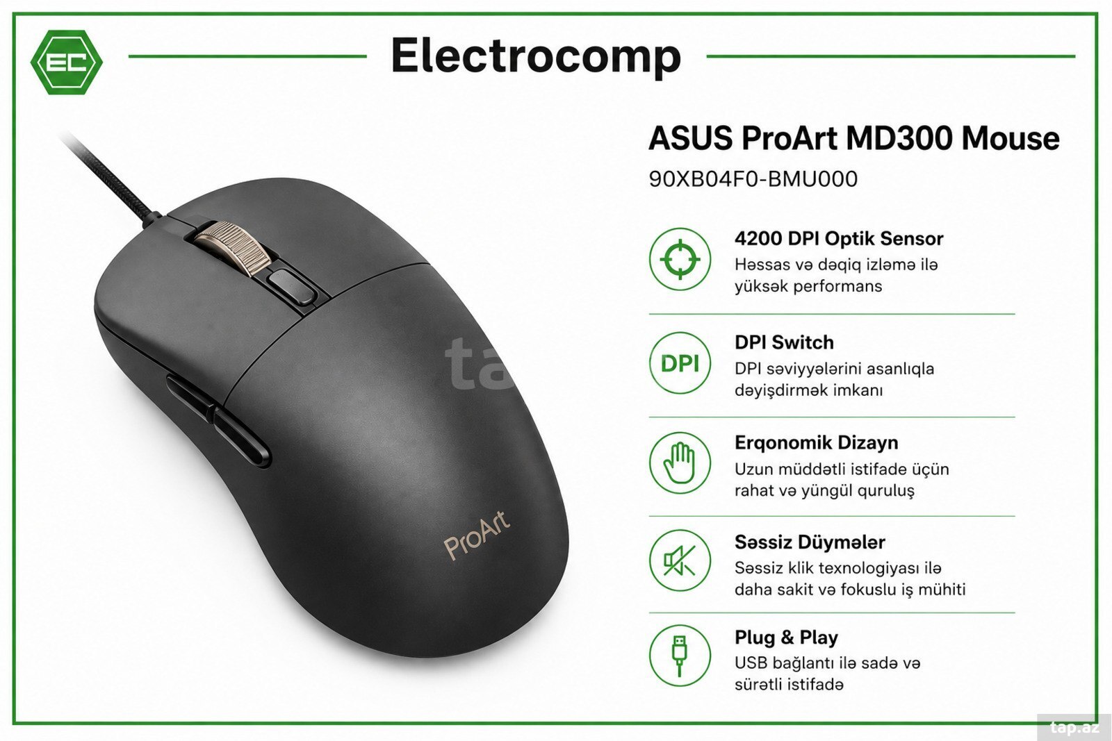 Kompüter siçanı ASUS ProArt MD300