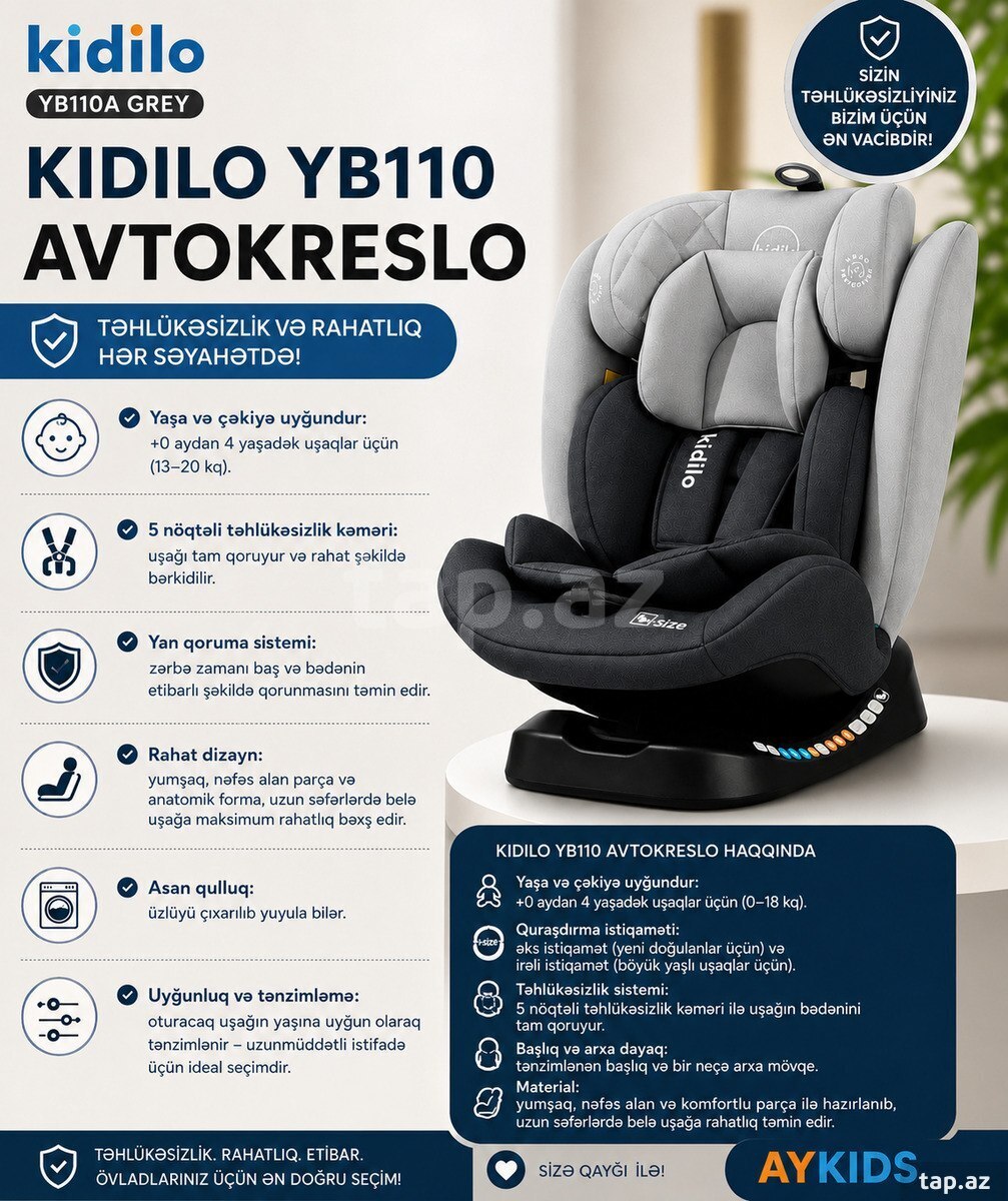 Avtokreslo Kidilo YB 110A 