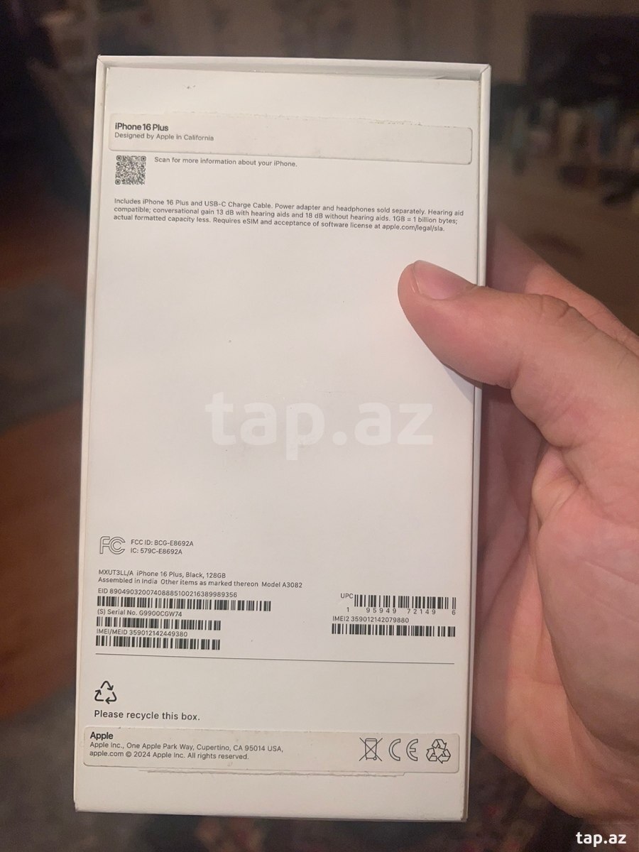 Apple iPhone 16 Plus Black 128GB/8GB (2)