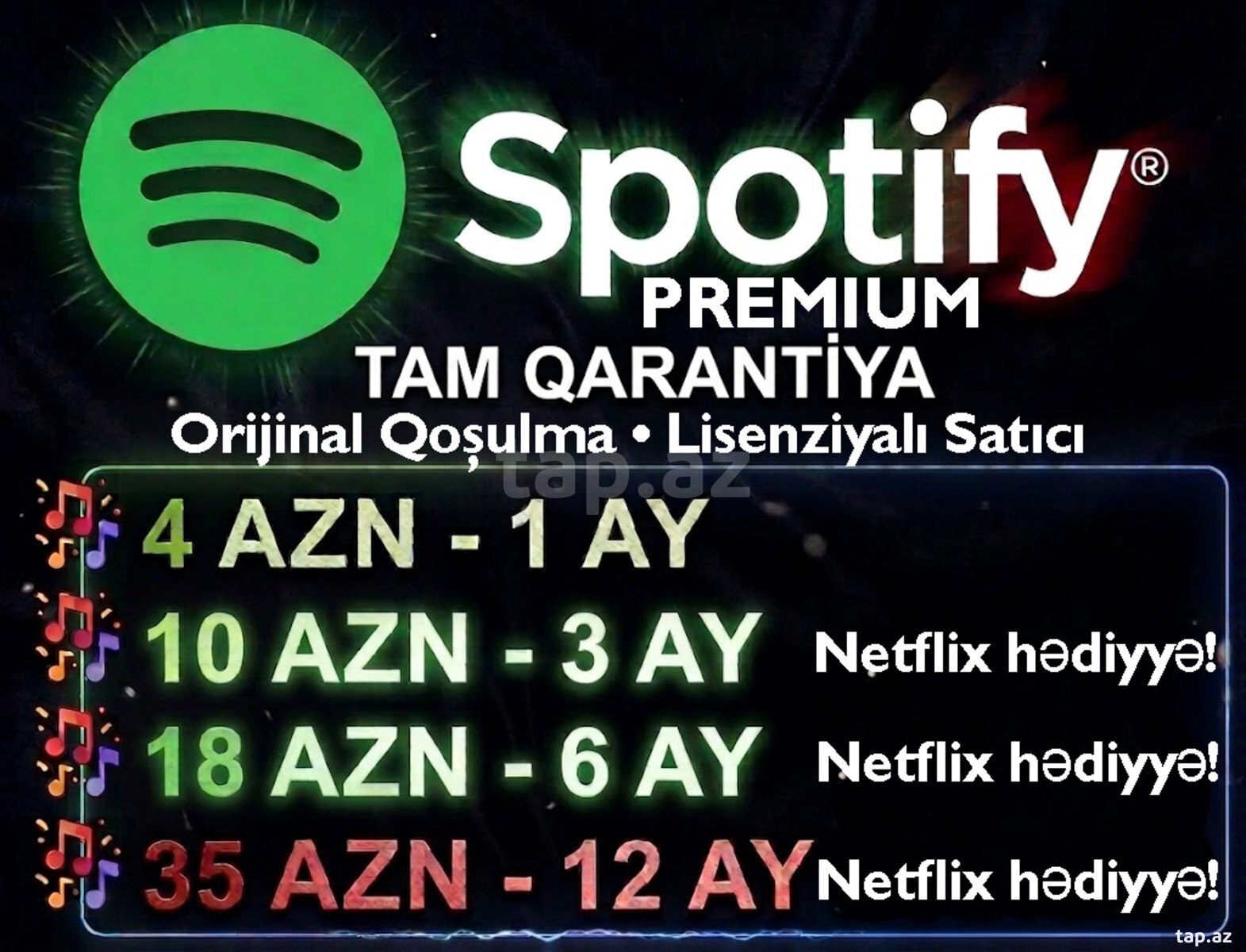 "Spotify Premium" səhifəsi