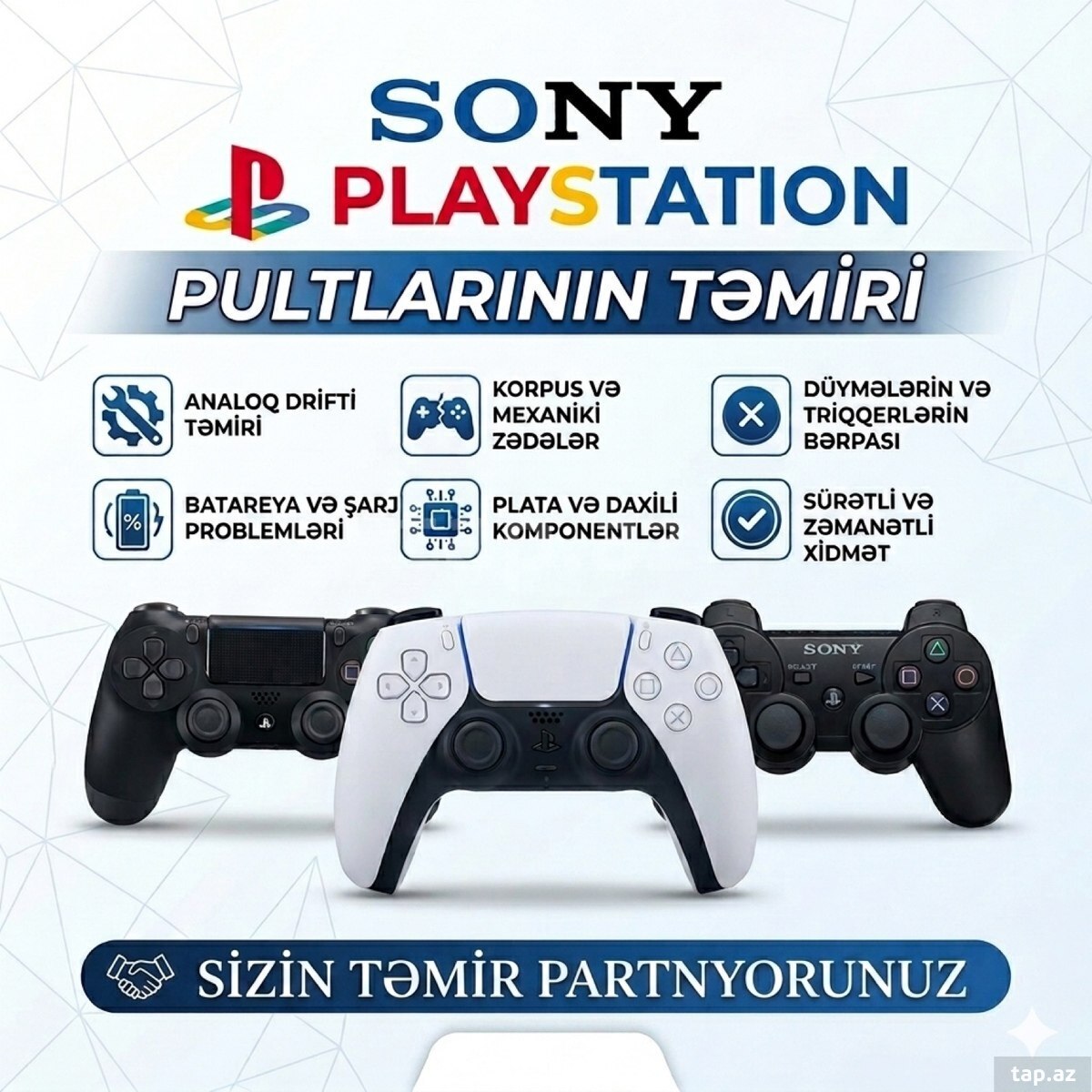 Sony playstation pultlarının təmiri
