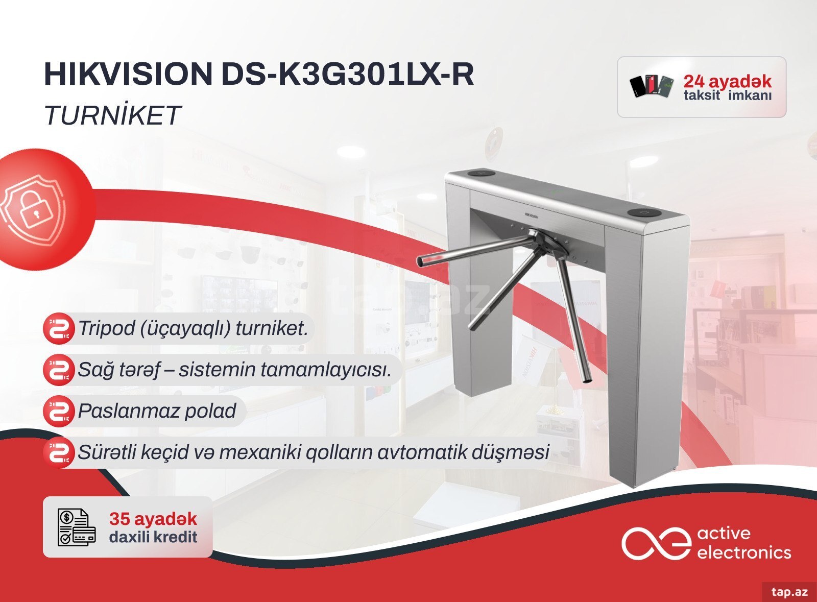 Turniket Hikvision DS-K3G301LX-R