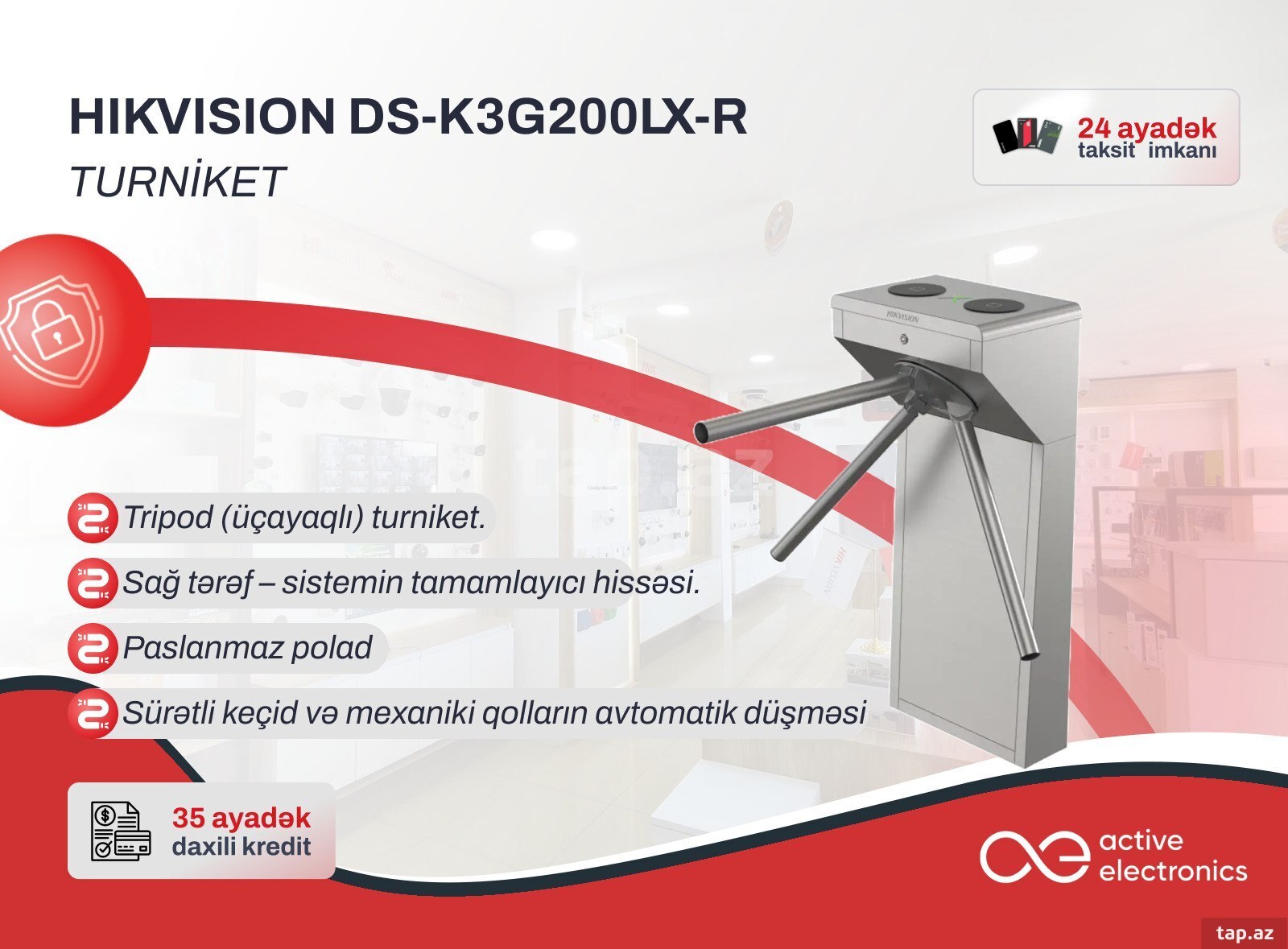 Turniket Hikvision DS-K3G200LX-R