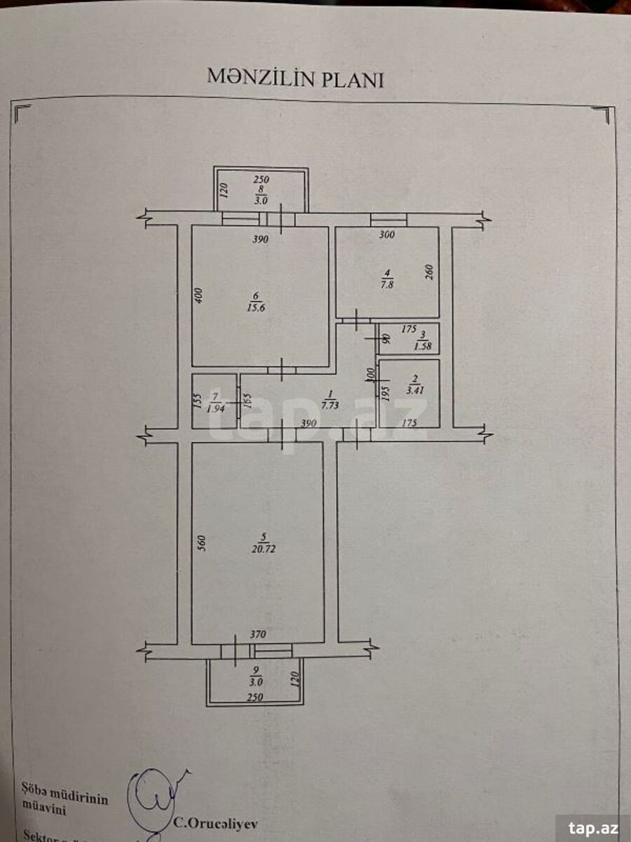 2-otaqlı mənzil, Zahid Xəlilov küç., 55 m²