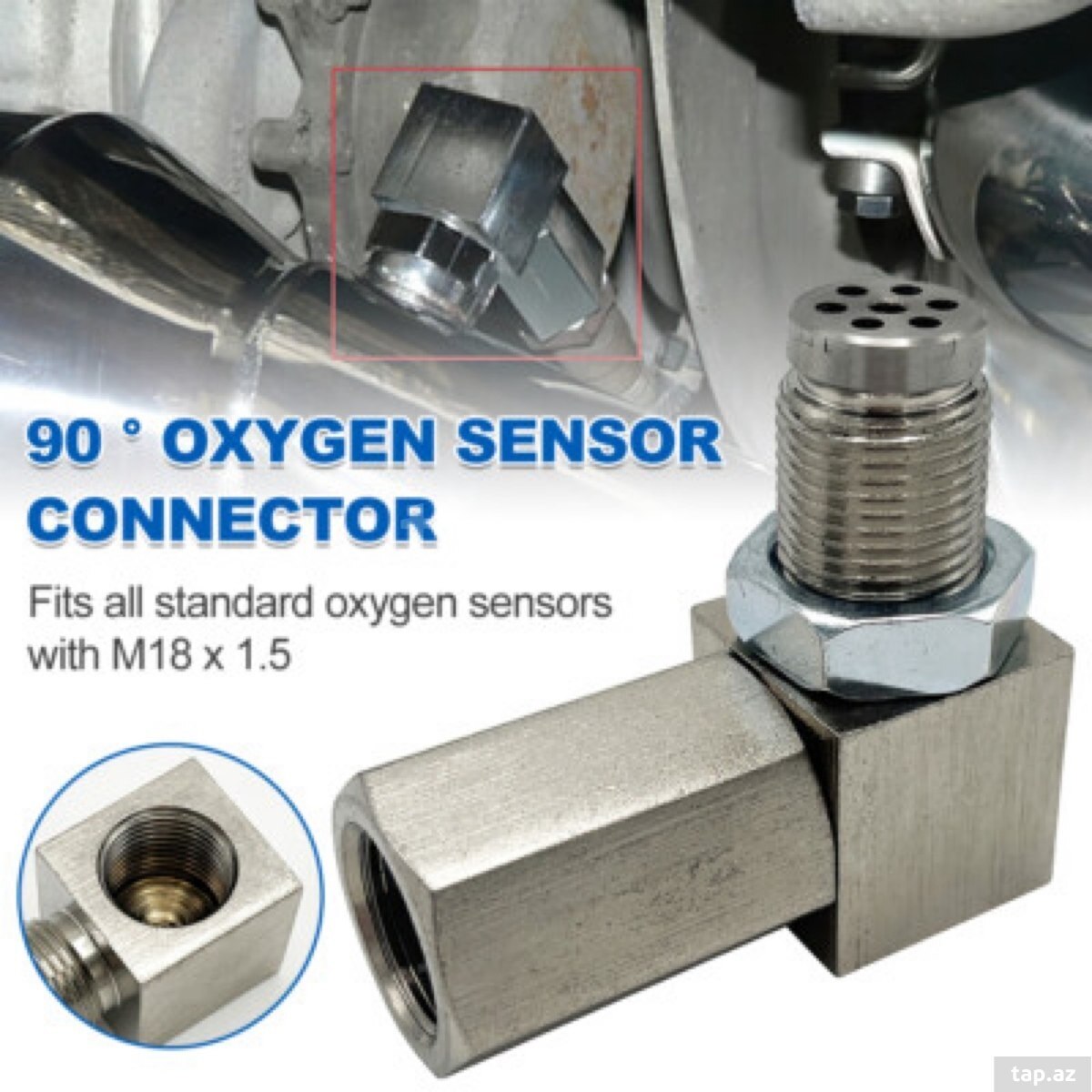 90 Dərəcəlik katalizator sensor uzadıcısı filterli