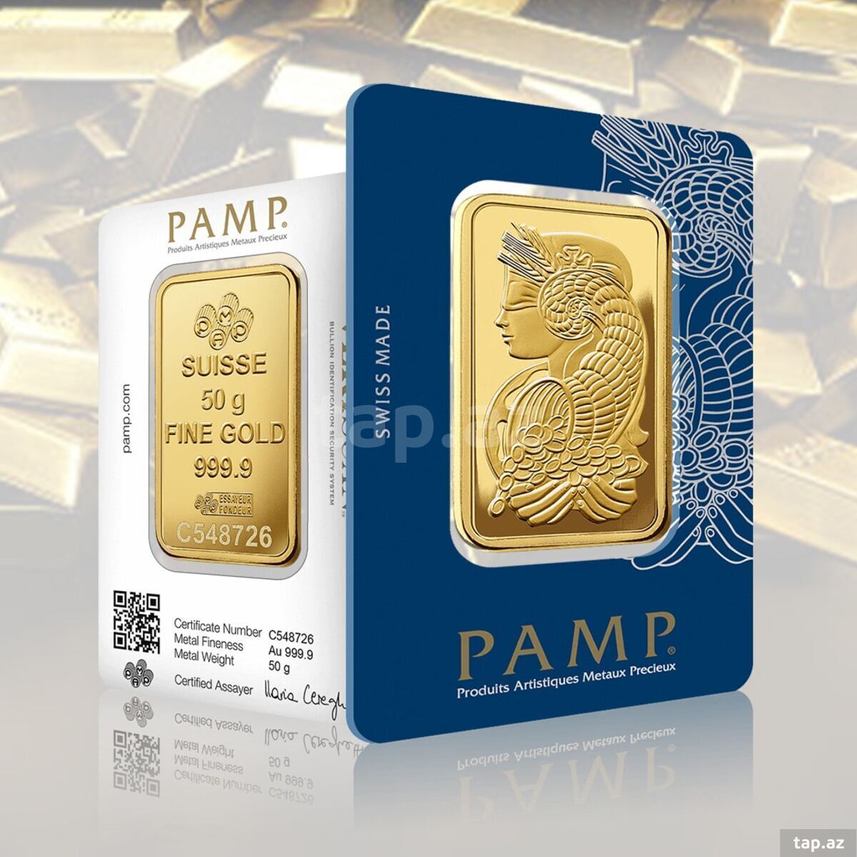 PAMP qızıl külçə - 100 qr. (3)