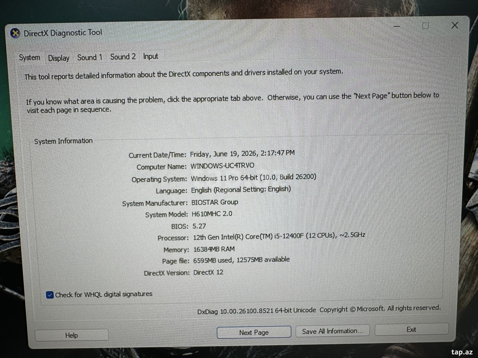 Gaming PC i5-12400F / RTX 5050 8GB / 16GB RAM / 500GB NVMe SSD / 200Hz Monitor (8)