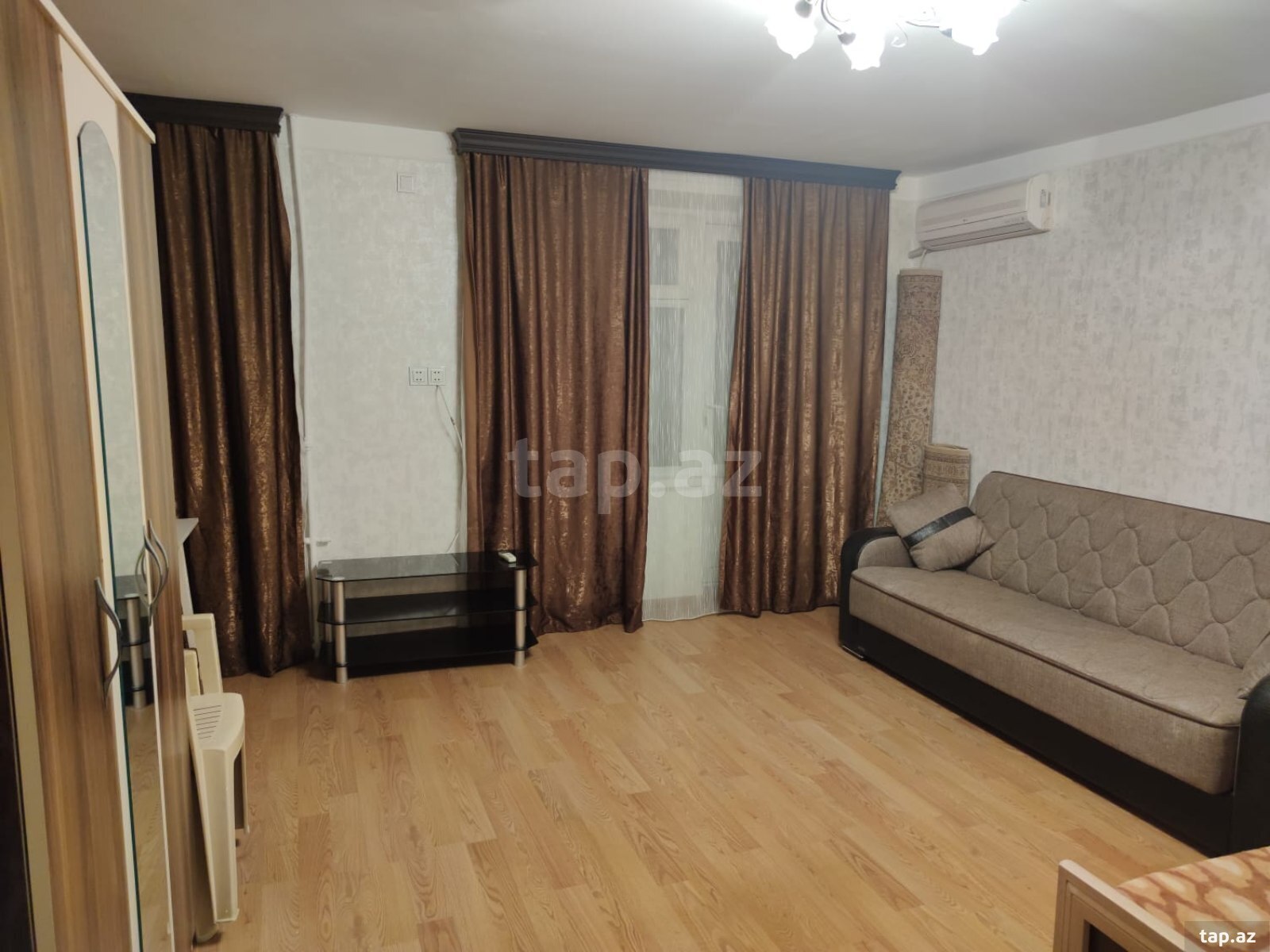 1-otaqlı mənzil kirayə verilir, Nəsimi r., 45 m²