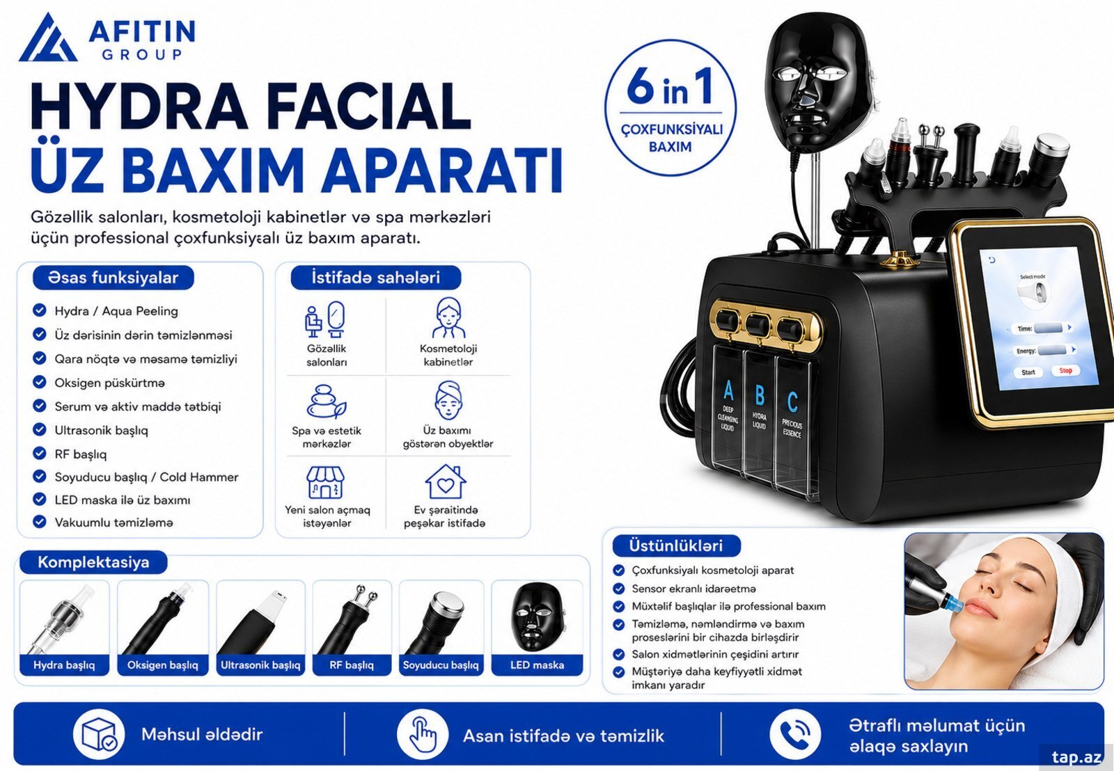 Üz baxım aparatı Hydra Facial 