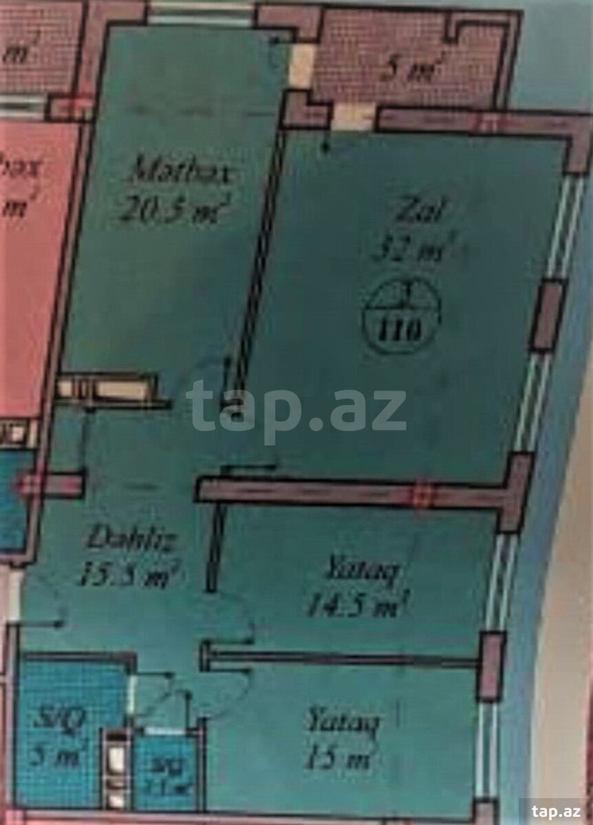 3-otaqlı yeni tikili, Həzi Aslanov m., 110 m² (11)