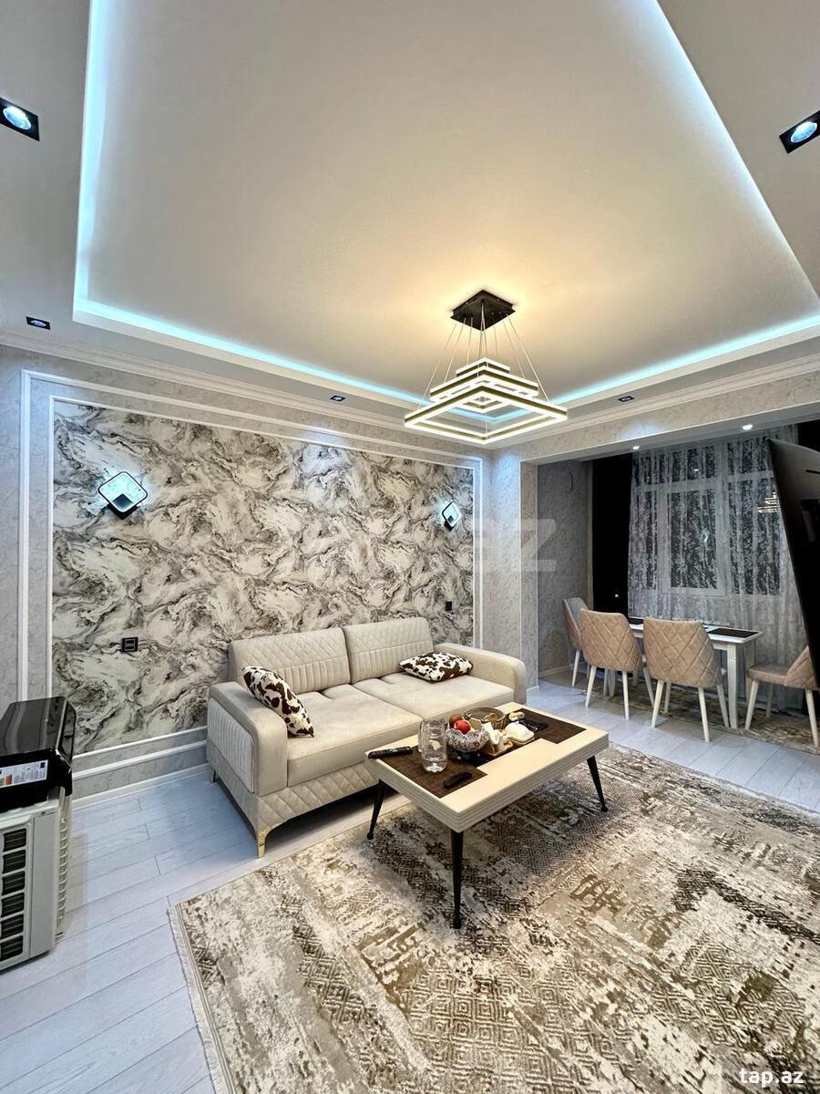 2-otaqlı mənzil, Nesimi r. 4-cü mkr., Memar Əcəmi m., 72 m²
