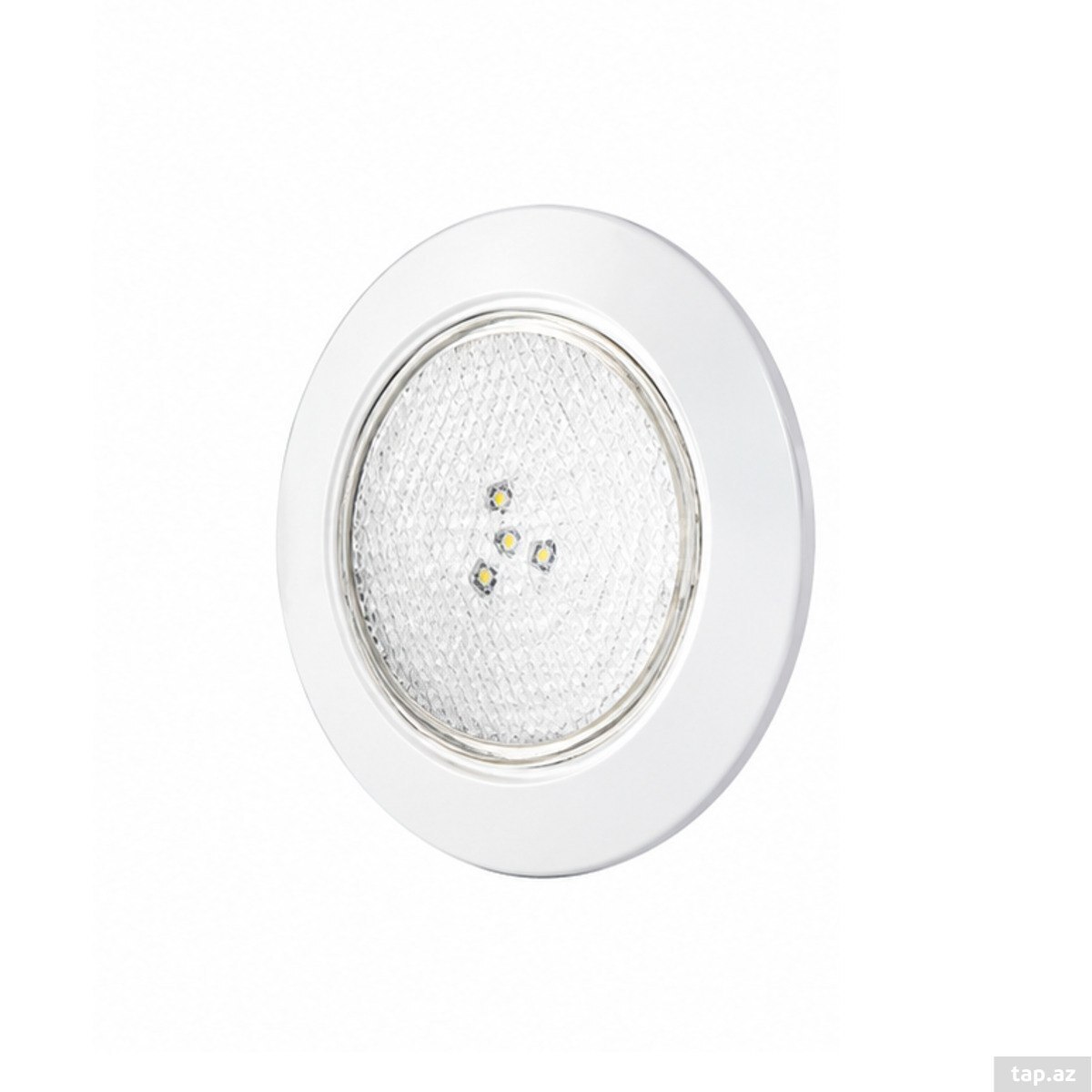 18W ağ LED hovuz lampası, ağ çərçivə, Ø102 mm, Ø63 boruya keçmə — 1