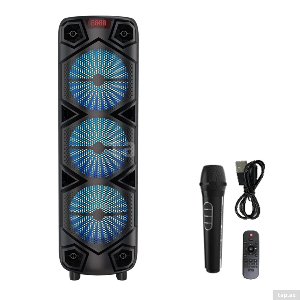 Bluetooth mikrofonlu dinamik 3×8