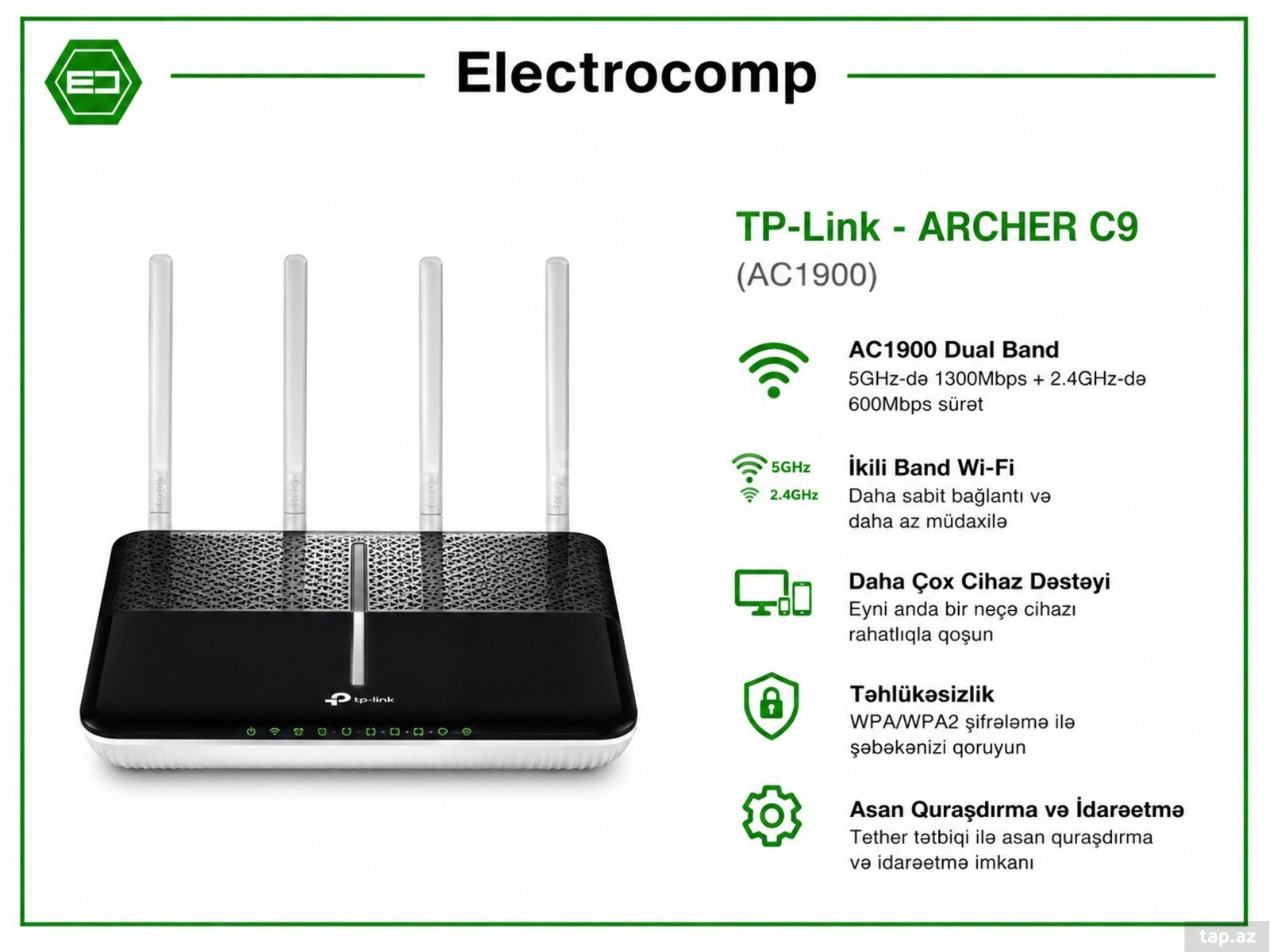 TP-Link Archer C9 AC1900 Dual Band Gigabit Router