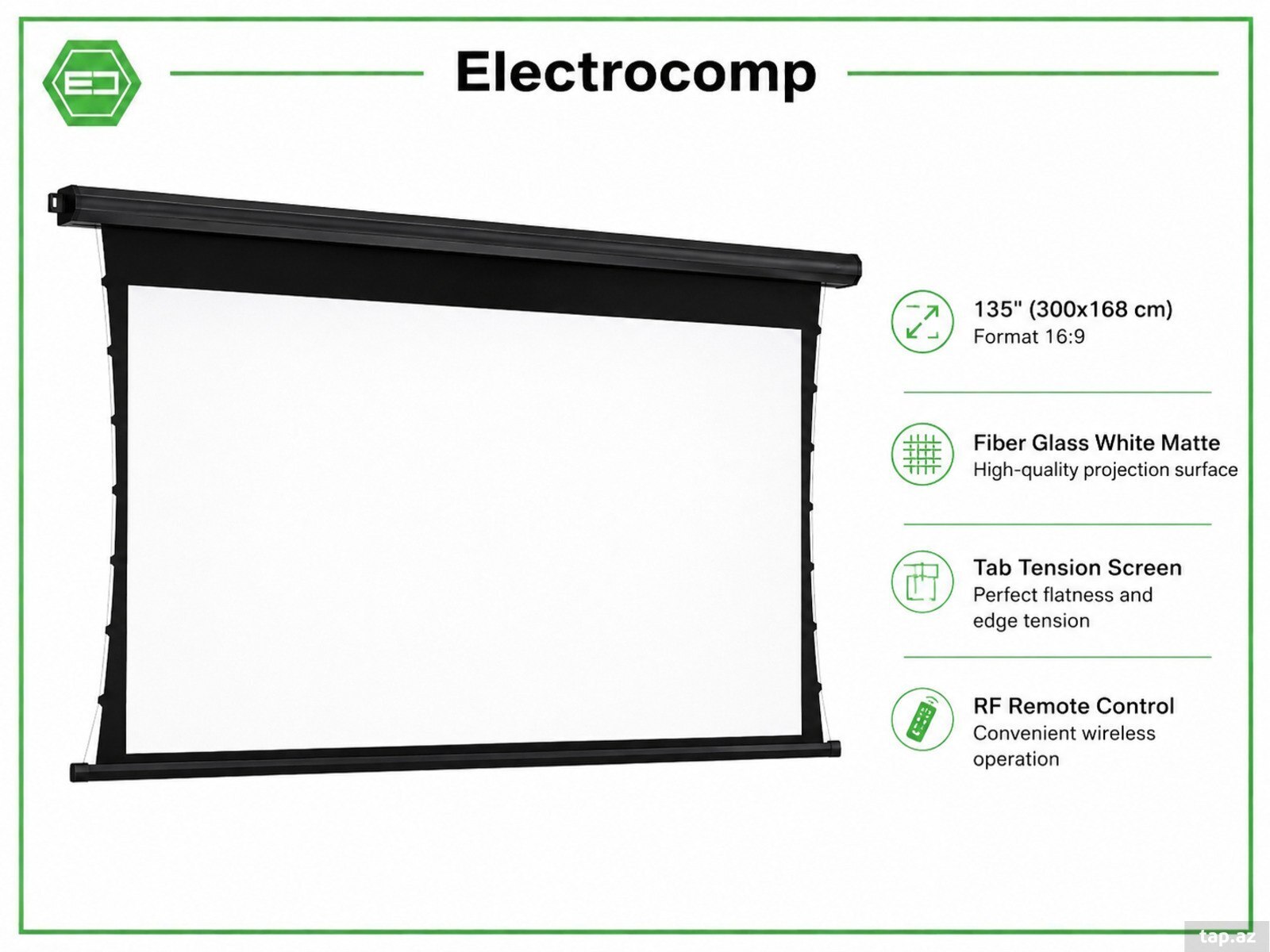 Tab Tension Screen 135" (300×168 sm)