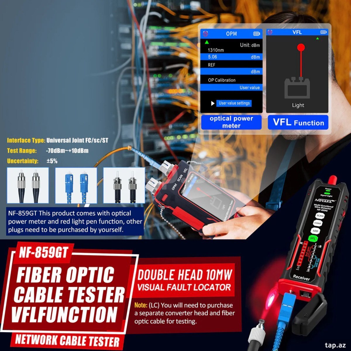 NOYAFA NF-859GT 10-in-1 Multifunction Network Cable Tester (2)