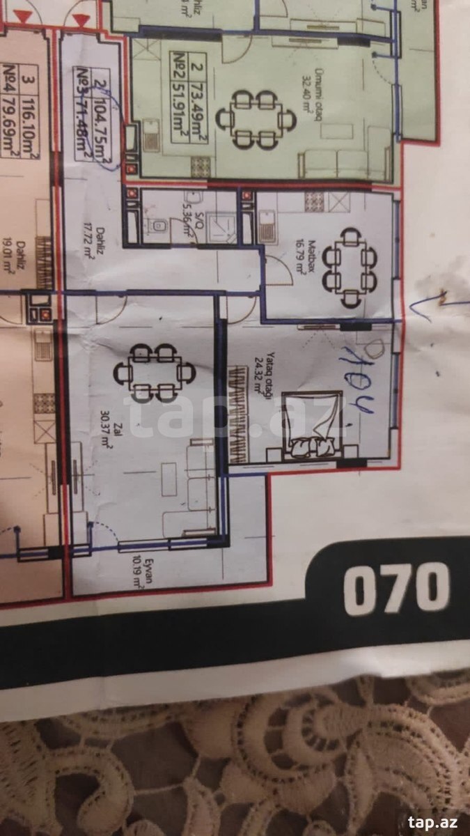 3-otaqlı yeni tikili, Sumqayıt ş., 105 m² (3)