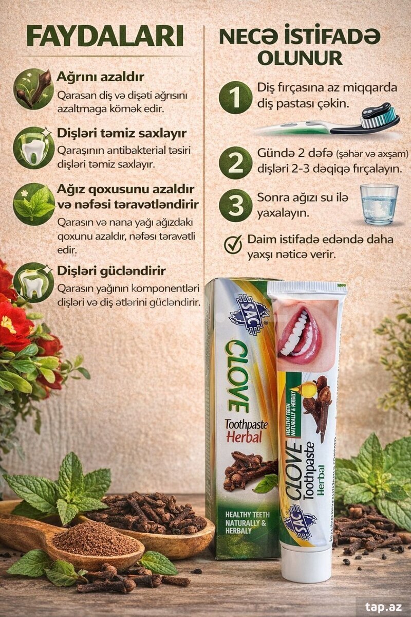 Diş məcunu "SAC Bamboo Charcoal Toothpaste" (3)
