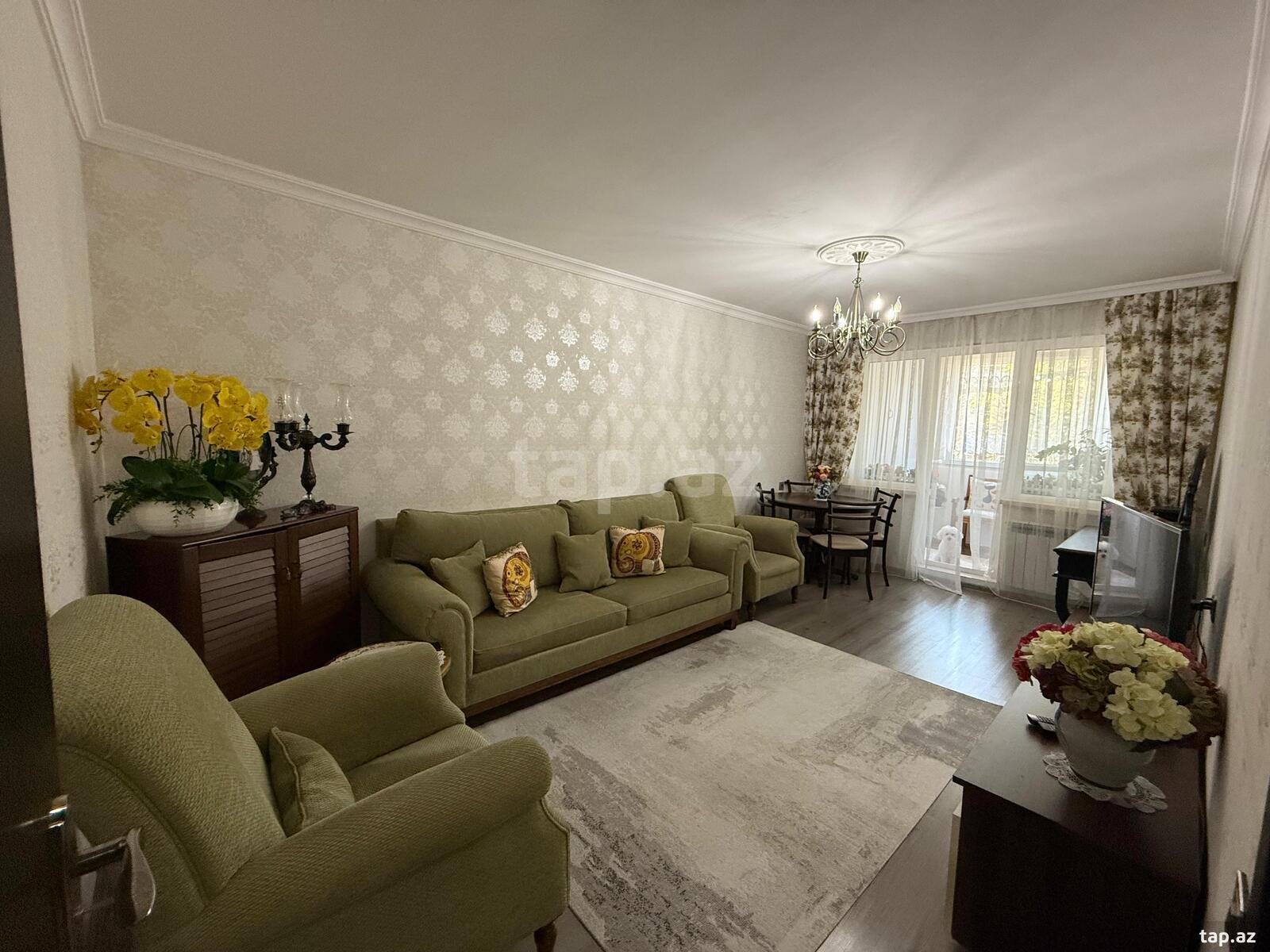 3-otaqlı mənzil, Nizami r., 75 m²