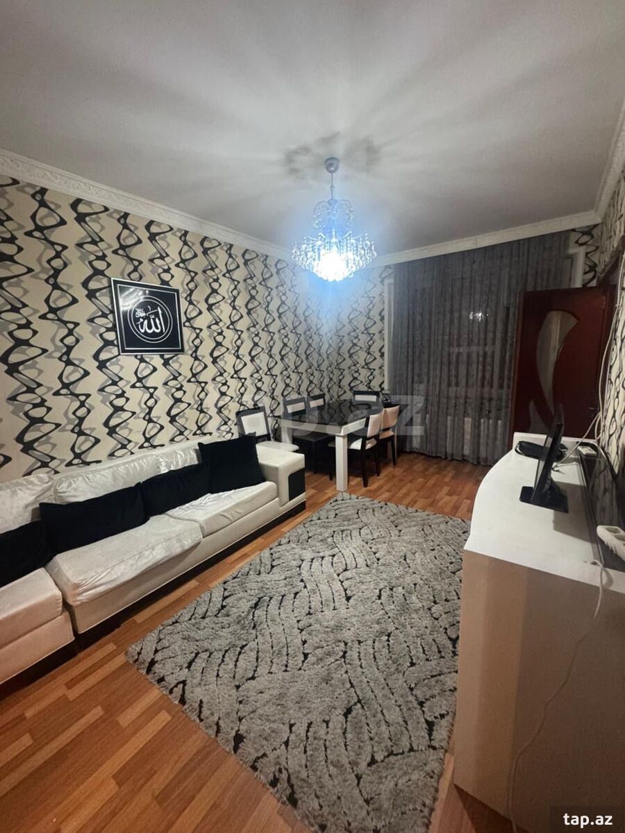 2-otaqlı mənzil kirayə verilir, Nəsimi m., 55 m²