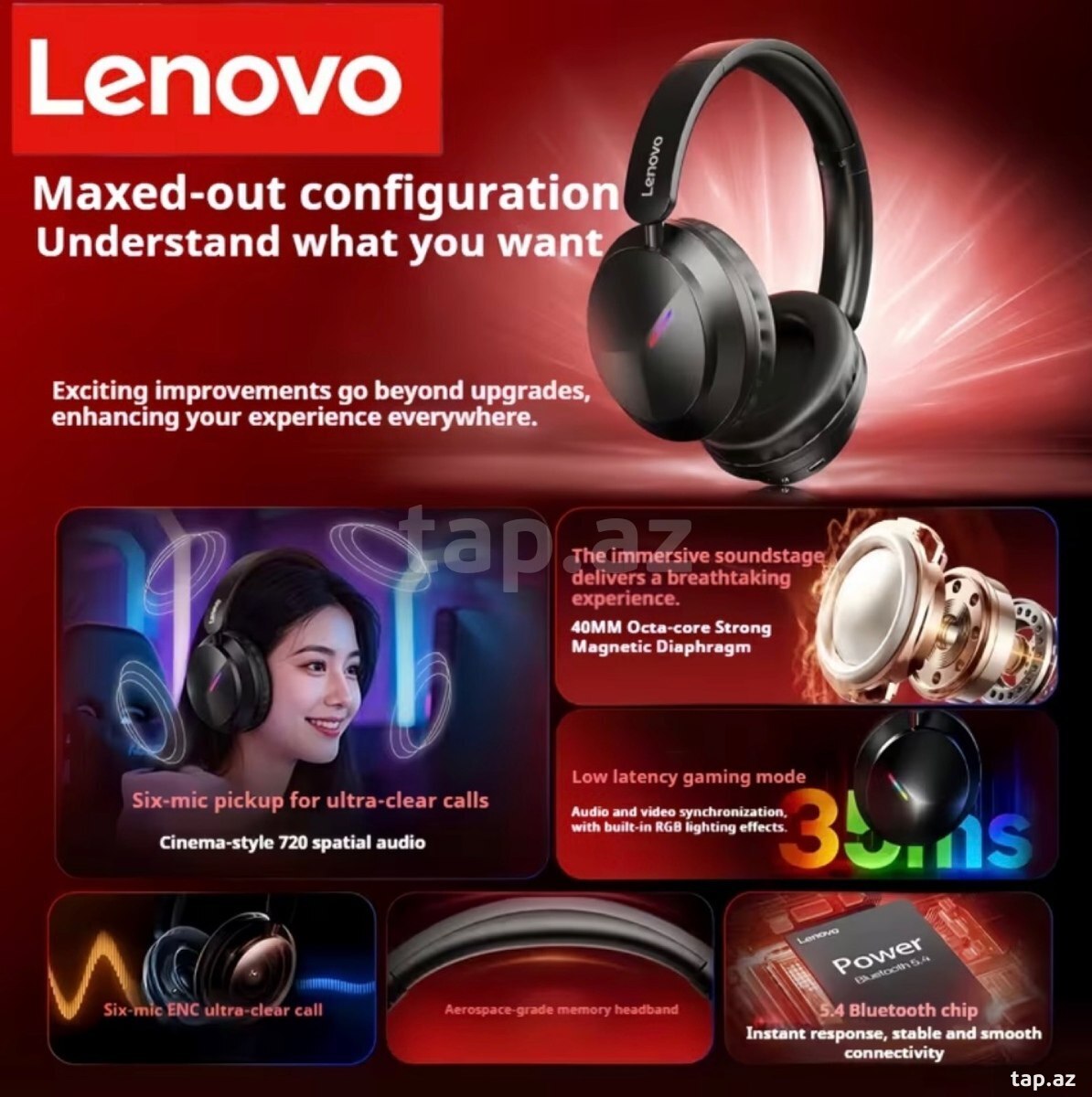 Lenovo oyun və gündəlik üçün qulaqlıq (2)