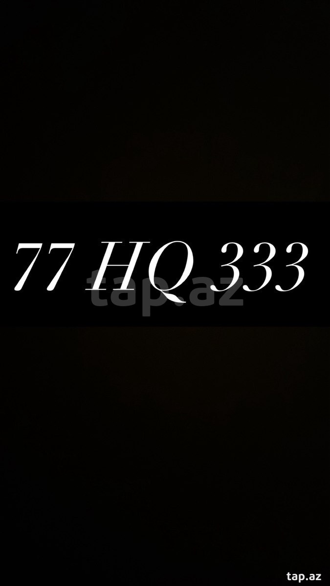 Avtomobil qeydiyyat nişanı 77-HQ-333
