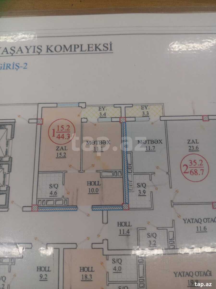1-otaqlı yeni tikili, Şərifzadə küç., 44.3 m² (9)