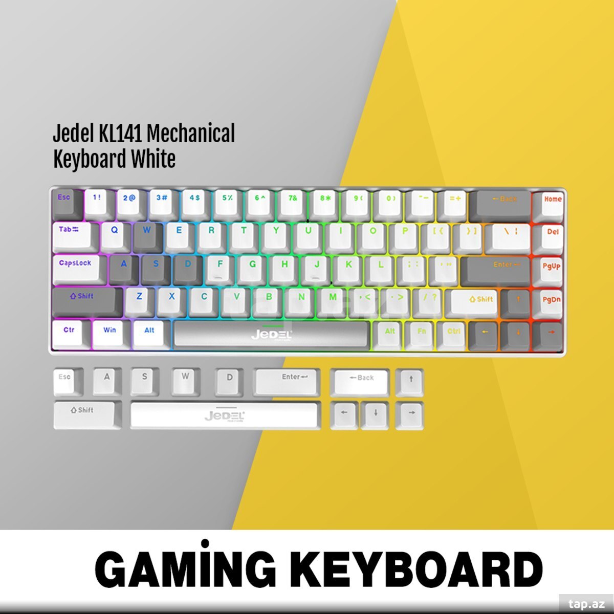 Mexaniki klaviatura White (Red switch) Jedel KL141 