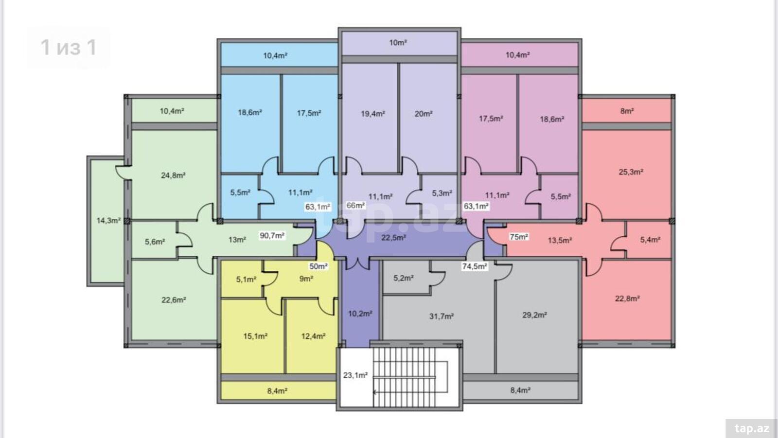 2-otaqlı yeni tikili, 28 May küç., 75 m² (3)