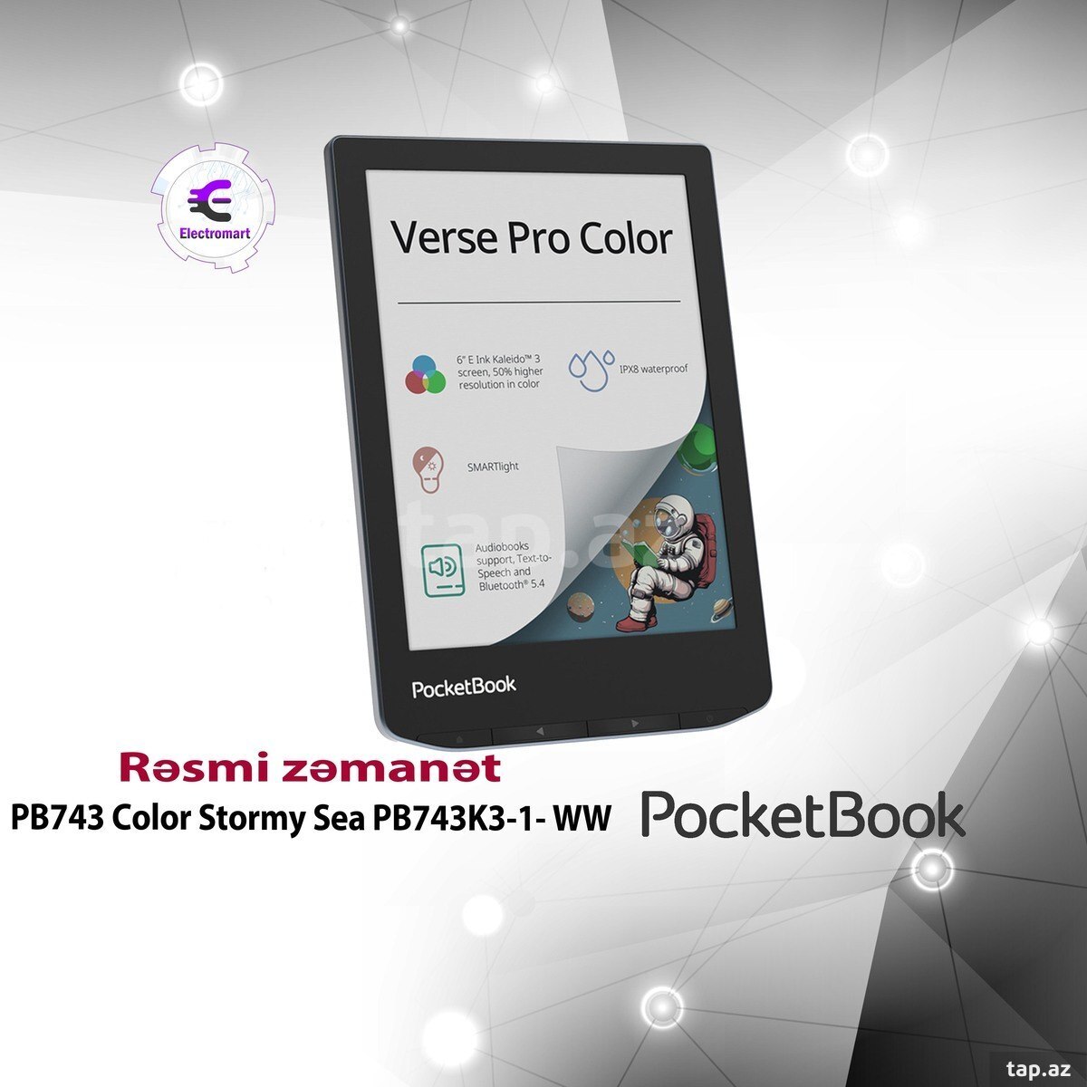 PocketBook PB743 Color Stormy Sea PB743K3-1- WW elektron kitab oxuyucuları