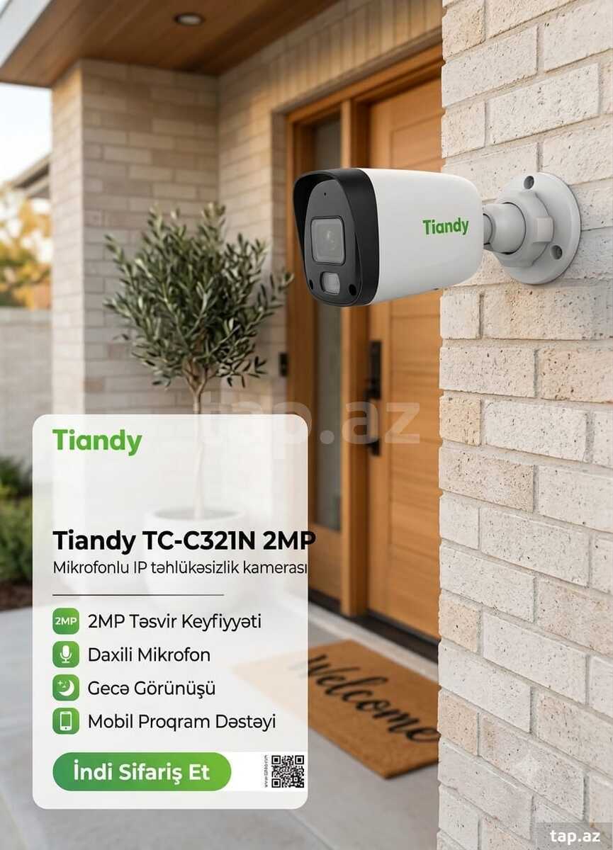 Tiandy TC-C321N 2MP Mikrafonlu IP təhlükəsizlik kamerası 