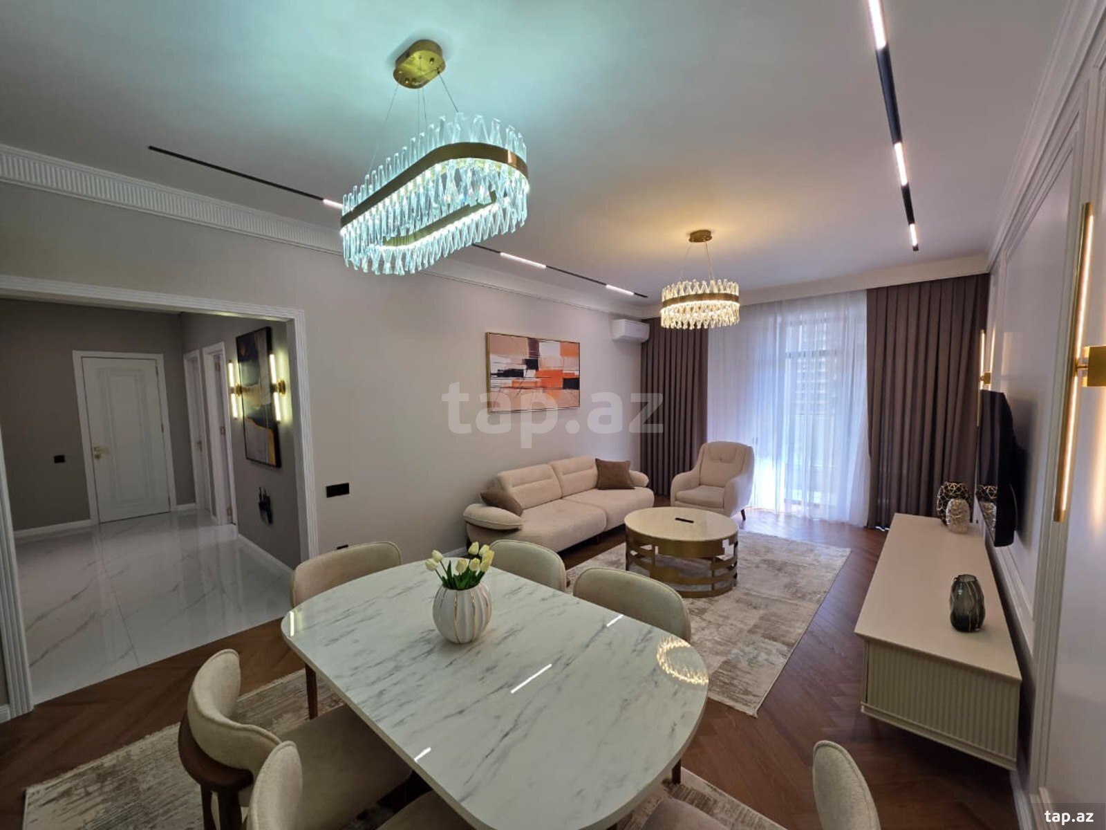 3-otaqlı yeni tikili, Yasamal r., 110 m²