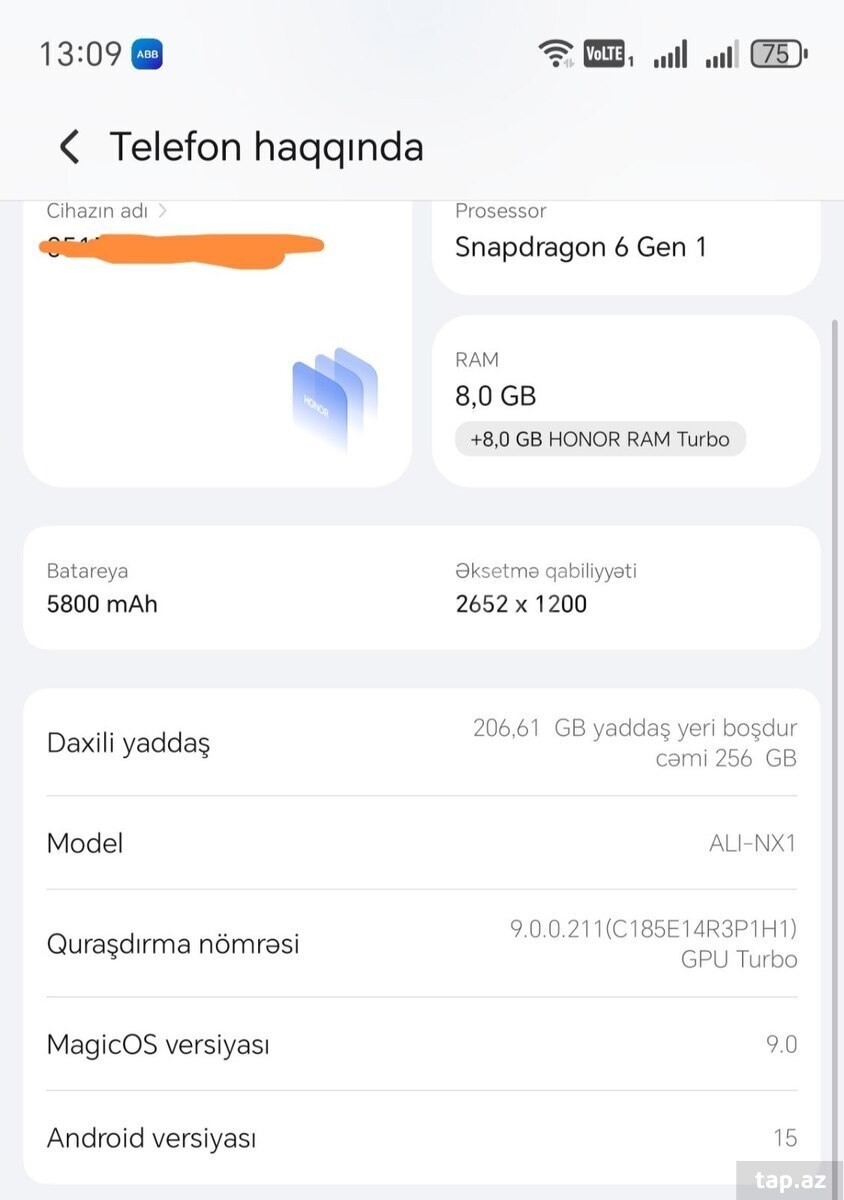 Honor X9b Midnight Black 256GB/8GB (3)