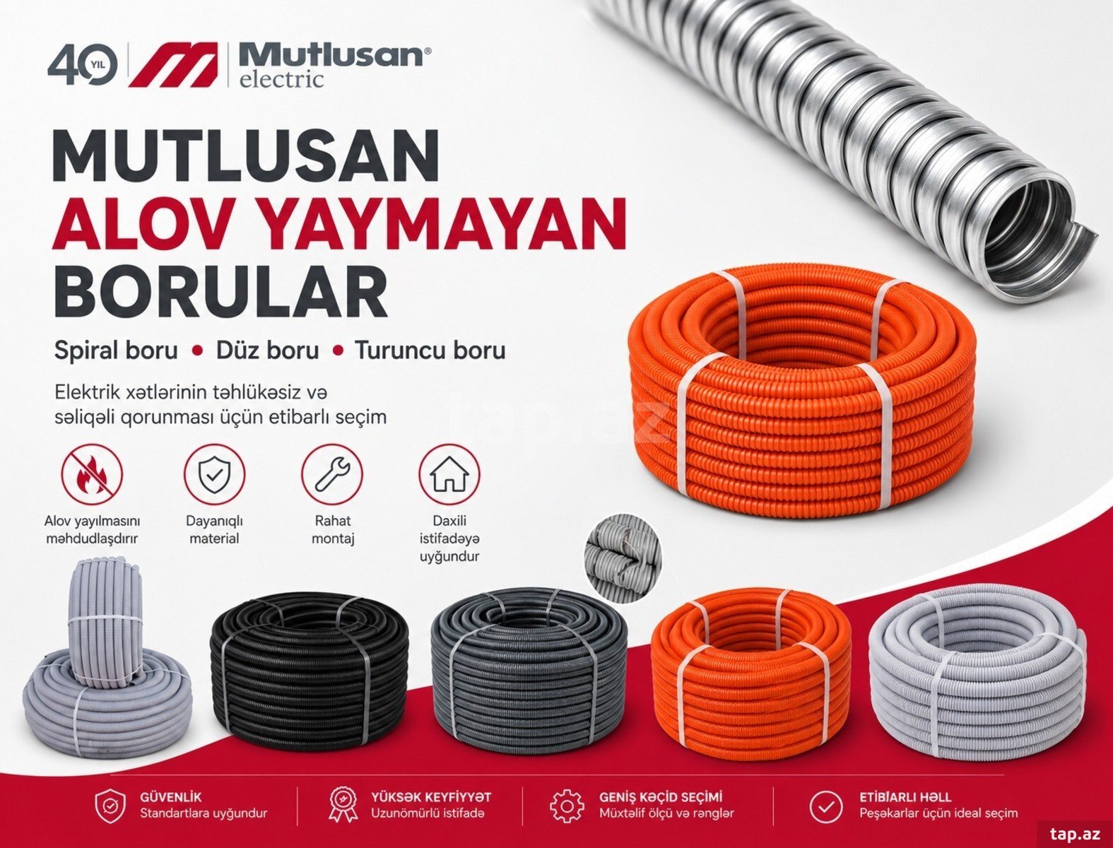 Kabel boruları "Mutlusan Türkiyə"