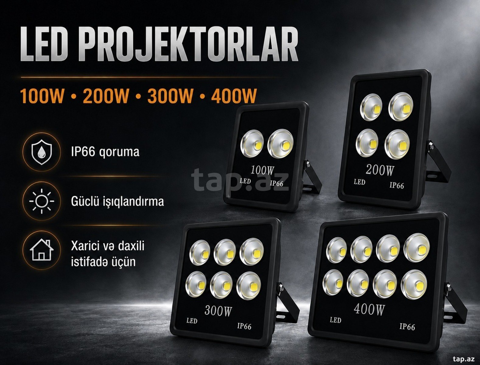 LED Projektor 100W/150W/200W/300W/400W IP66