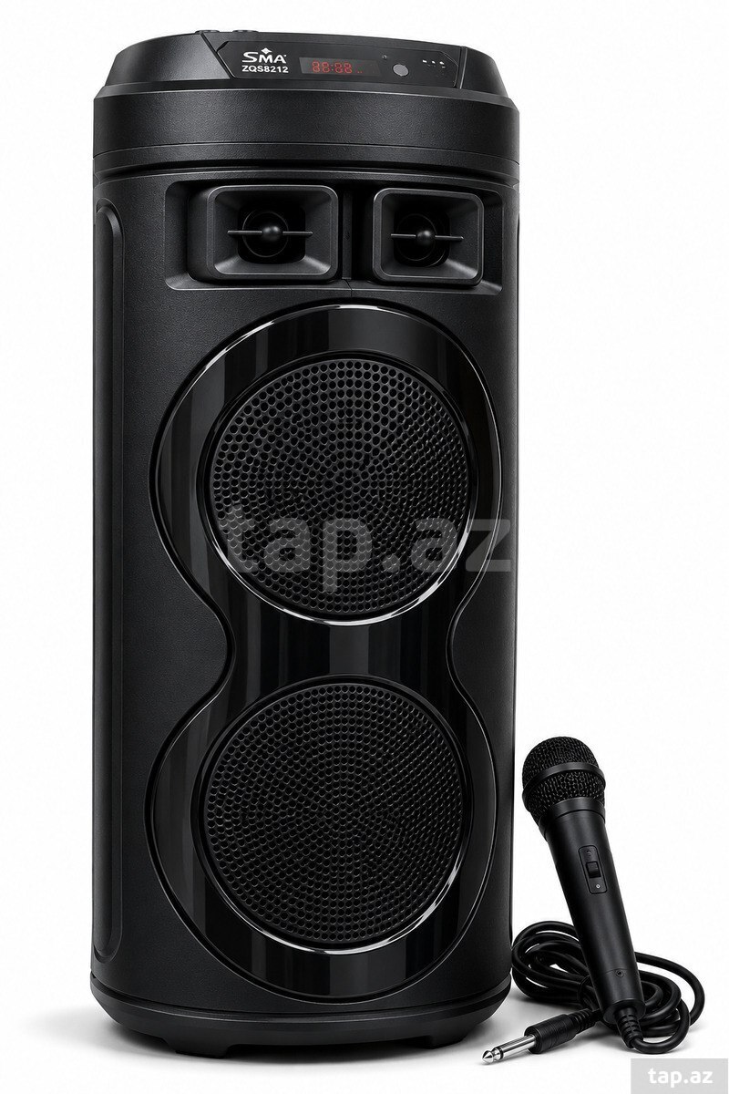 MT-1215 Bluetooth karaoke 2 mikrofonlu portativ speaker — 1