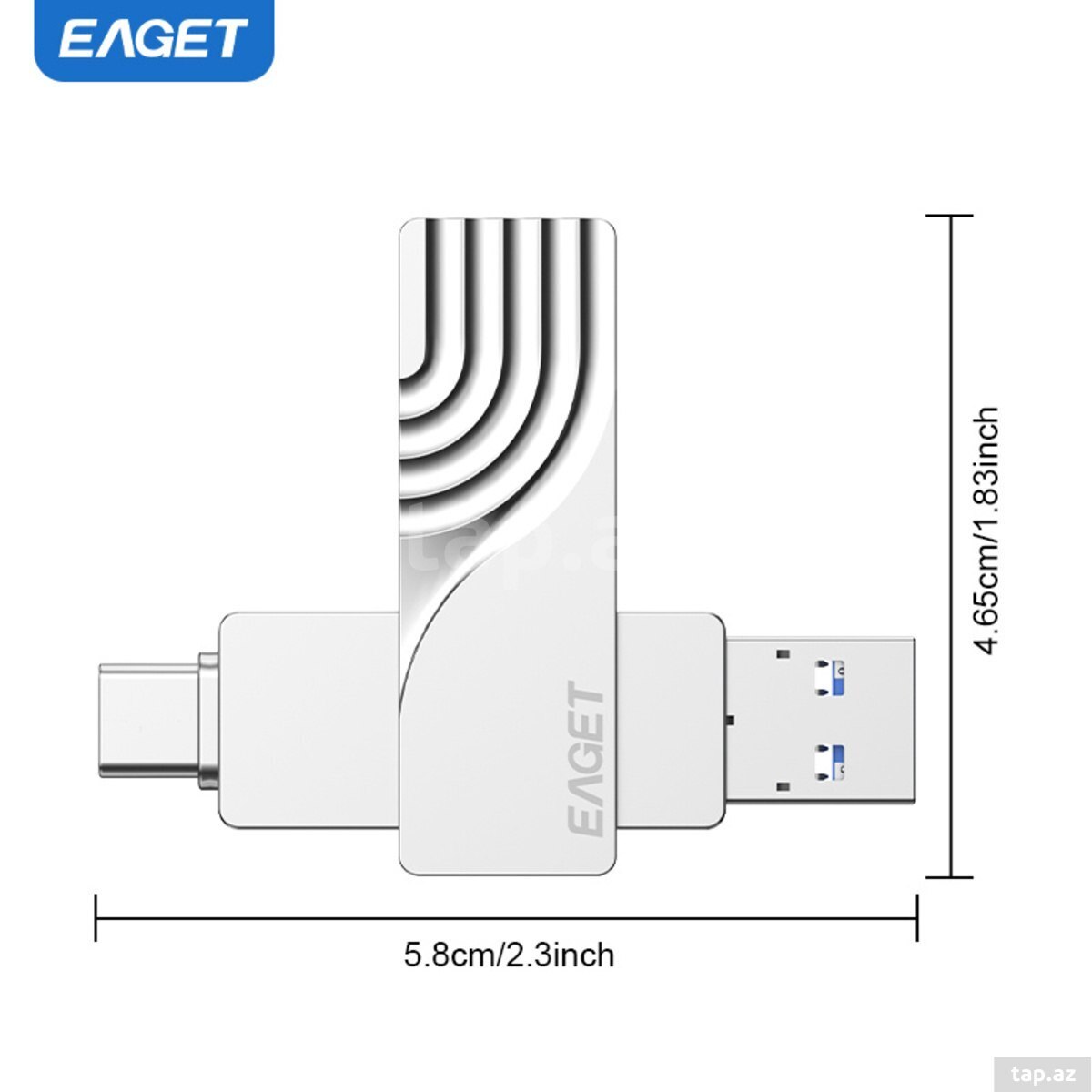 Flaş kart EAGET Type-c OTG USB 3.2 128GB (6)