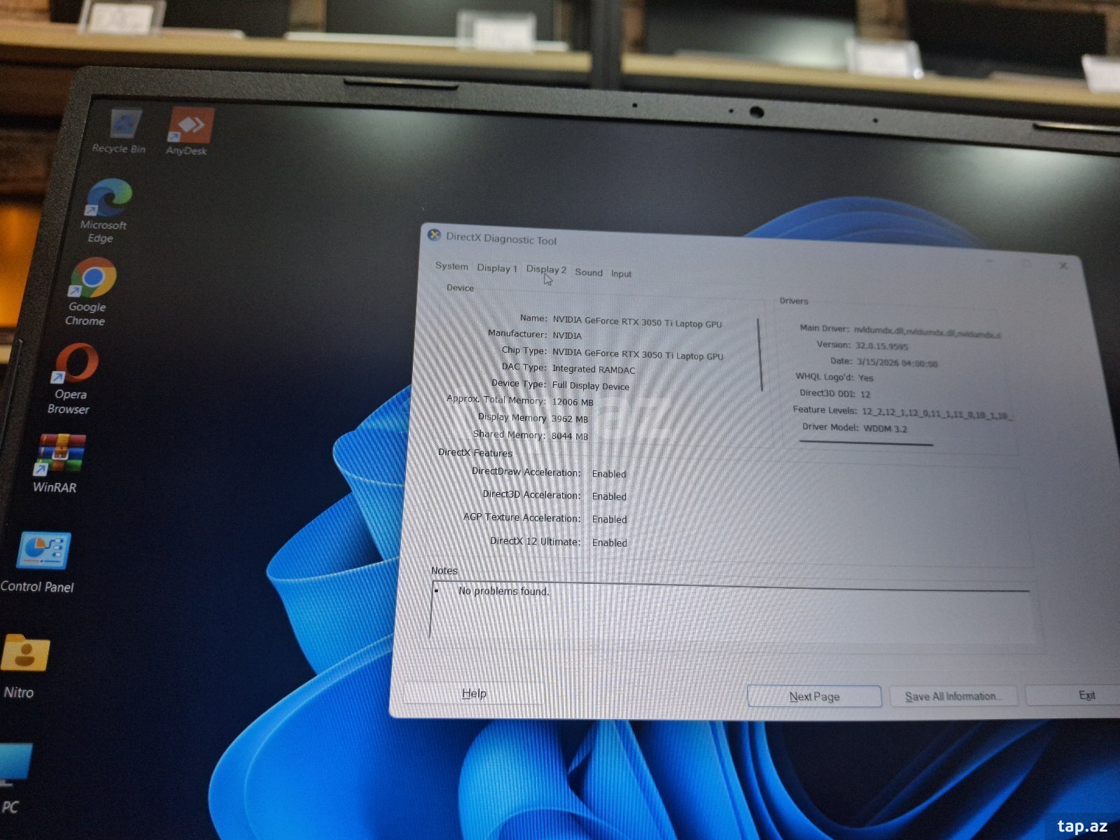 Acer Nitro 5 i5 12500H RTX3050ti 4GB (11)